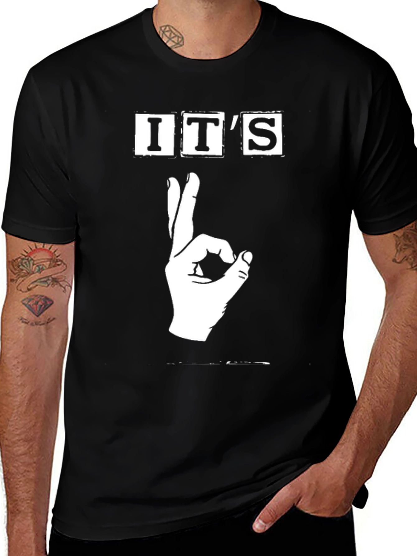 Variant 15 of It's Okay T-Shirt - Black Graphic Tee