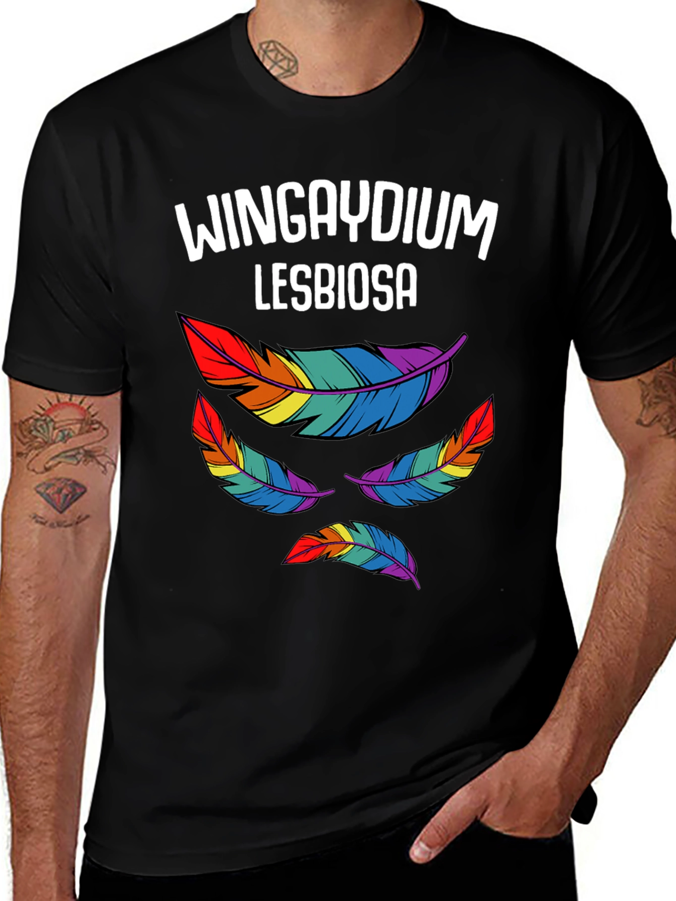 Variant 26 of Wingaydium Lesbiosa Pride T-Shirt