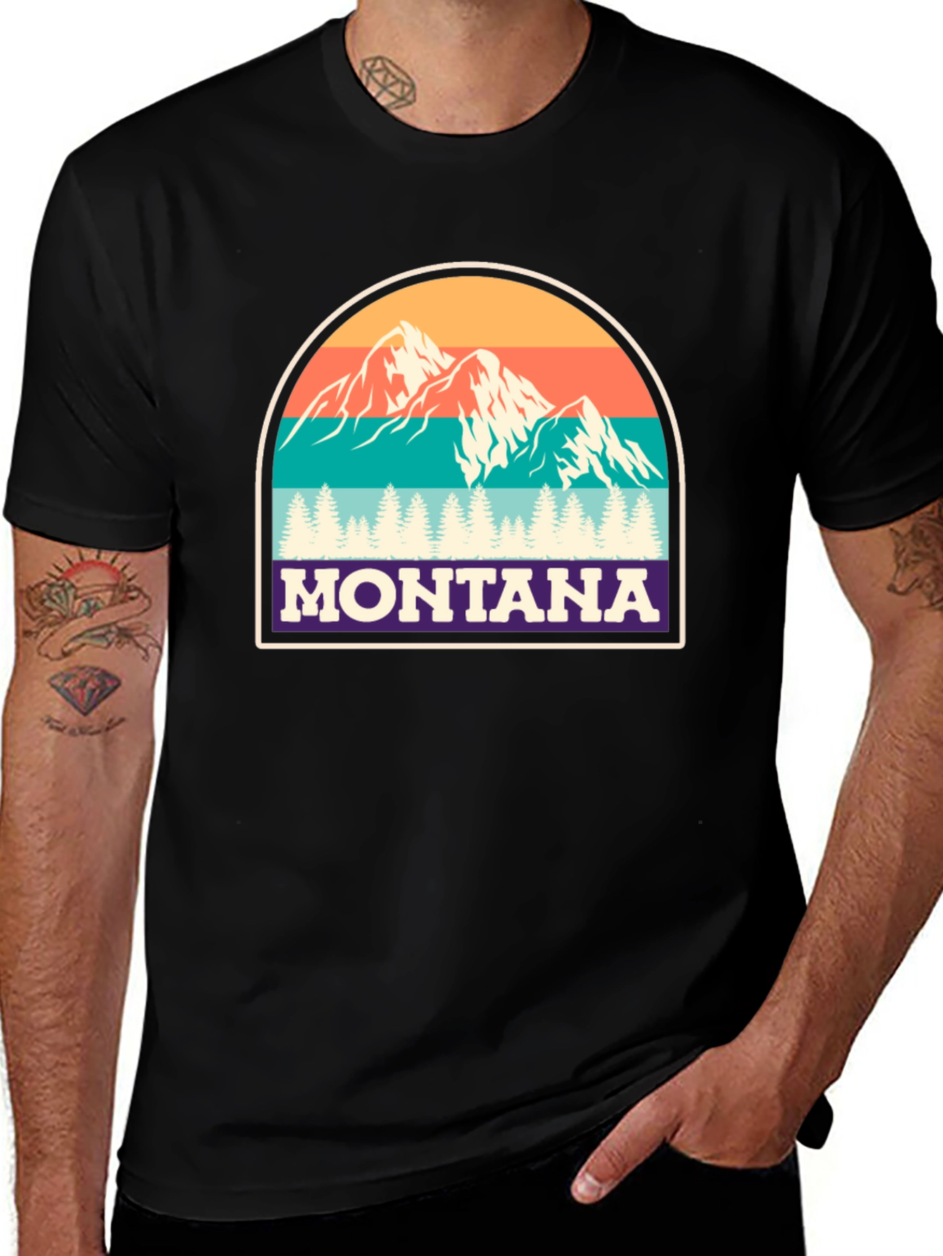 Variant 21 of Montana Mountains Graphic Tee