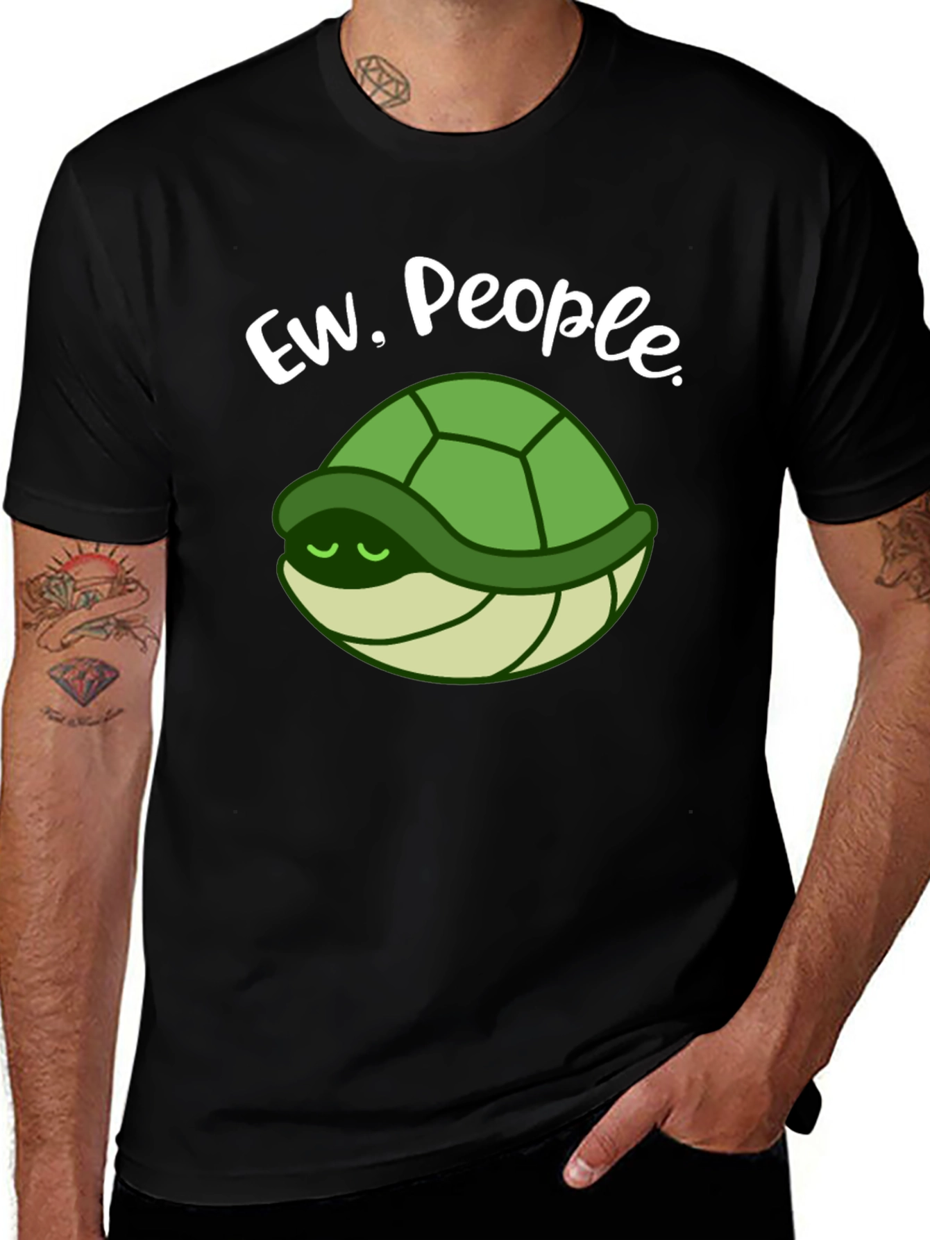 Variant 13 of Ew. People. Turtle Graphic Tee - Introvert Humor