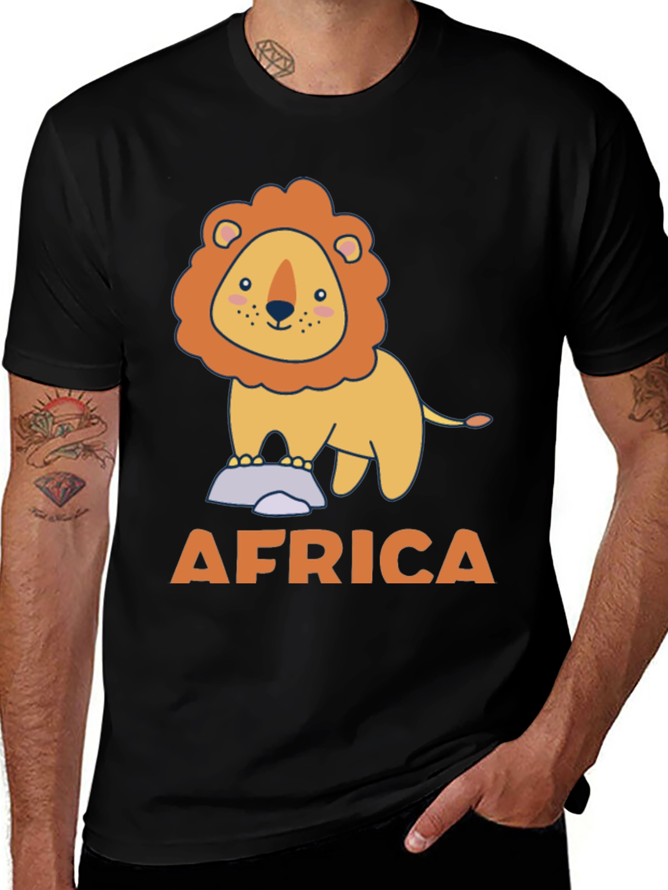 Variant 30 of Africa Lion Graphic Tee - Soft Cotton Comfort