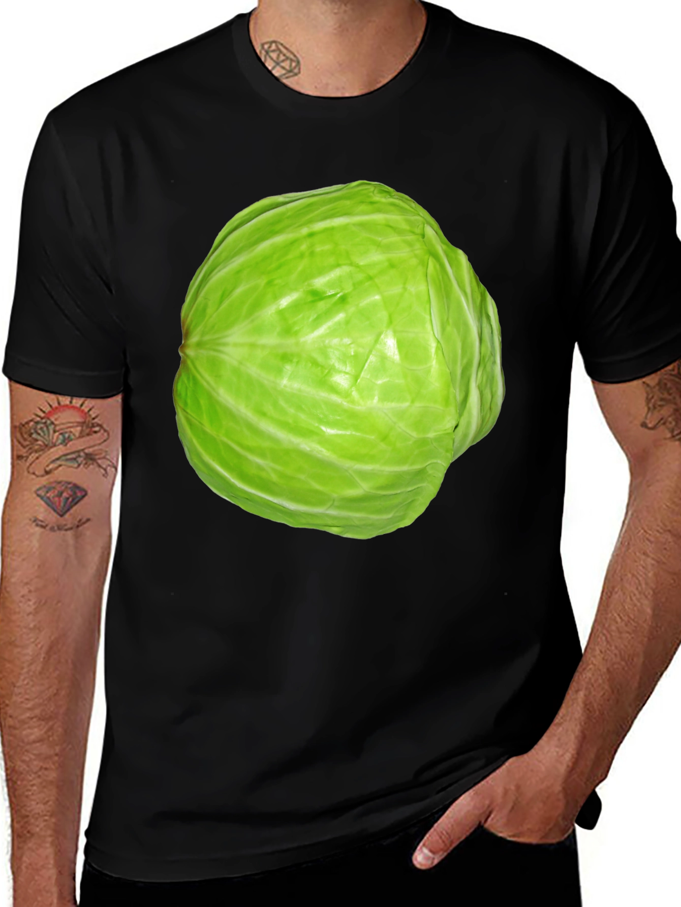 Variant 30 of Cabbage Graphic Tee - Quirky Vegetable T-Shirt