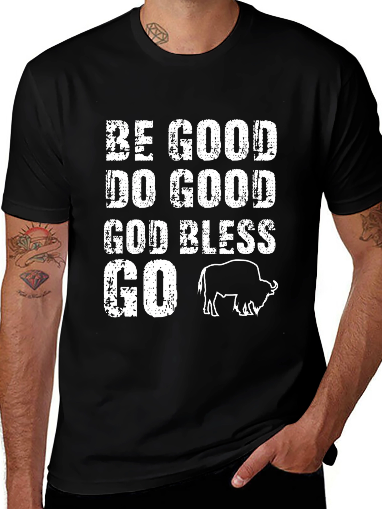 Variant 21 of Be Good Buffalo Black T-Shirt