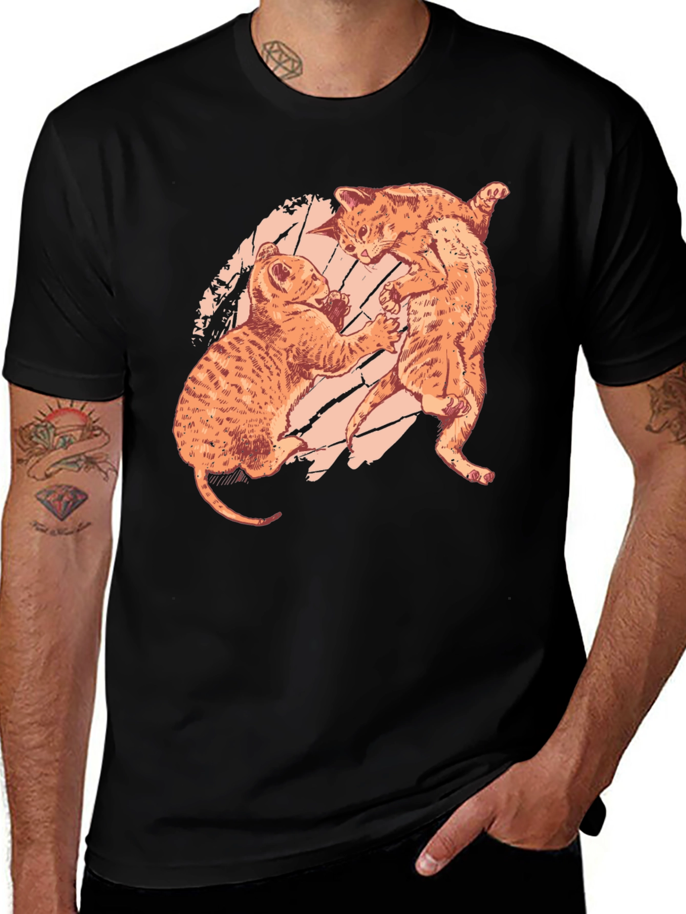 Variant 19 of Fighting Cats Graphic T-Shirt