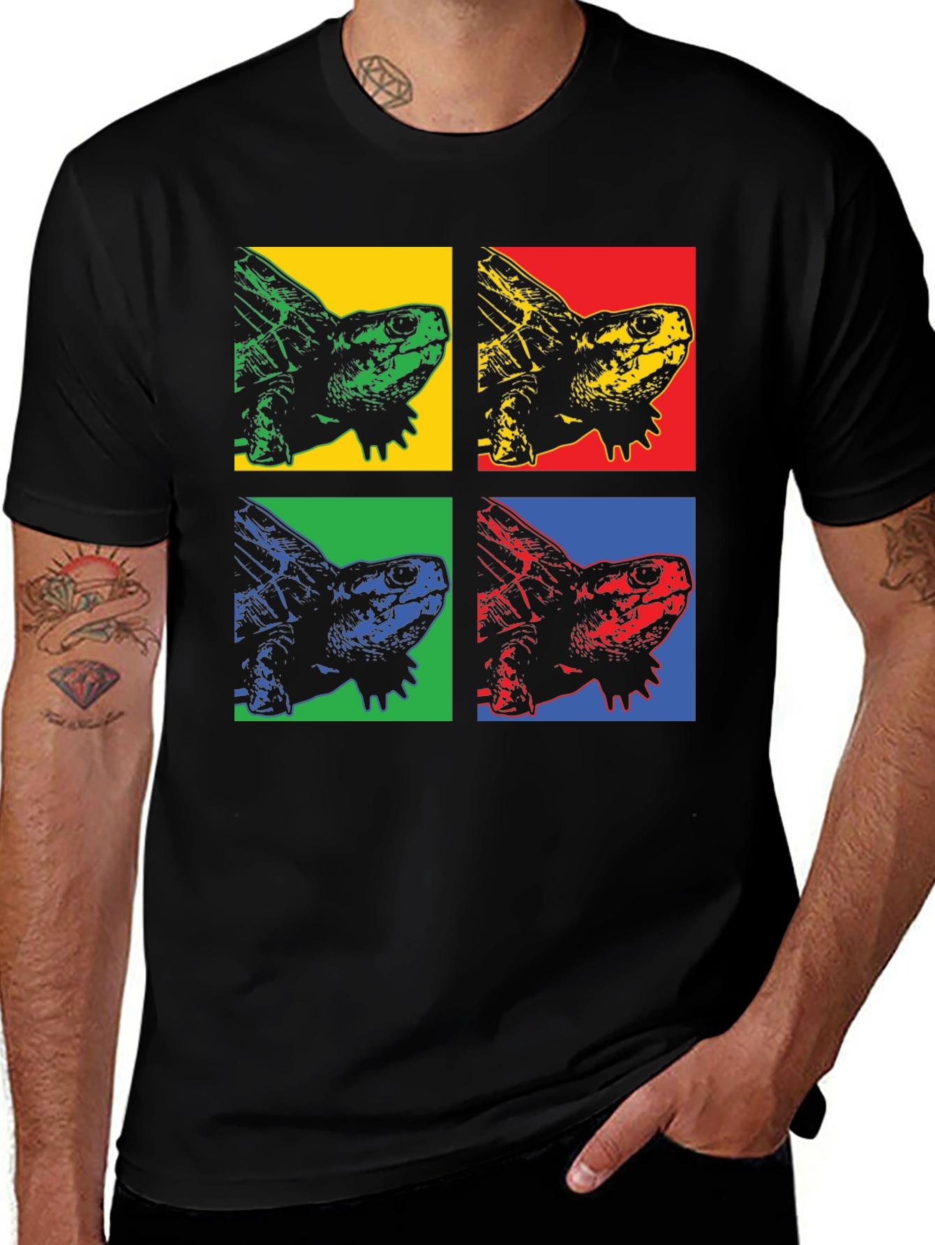 Variant 20 of Pop Art Turtle Graphic T-Shirt
