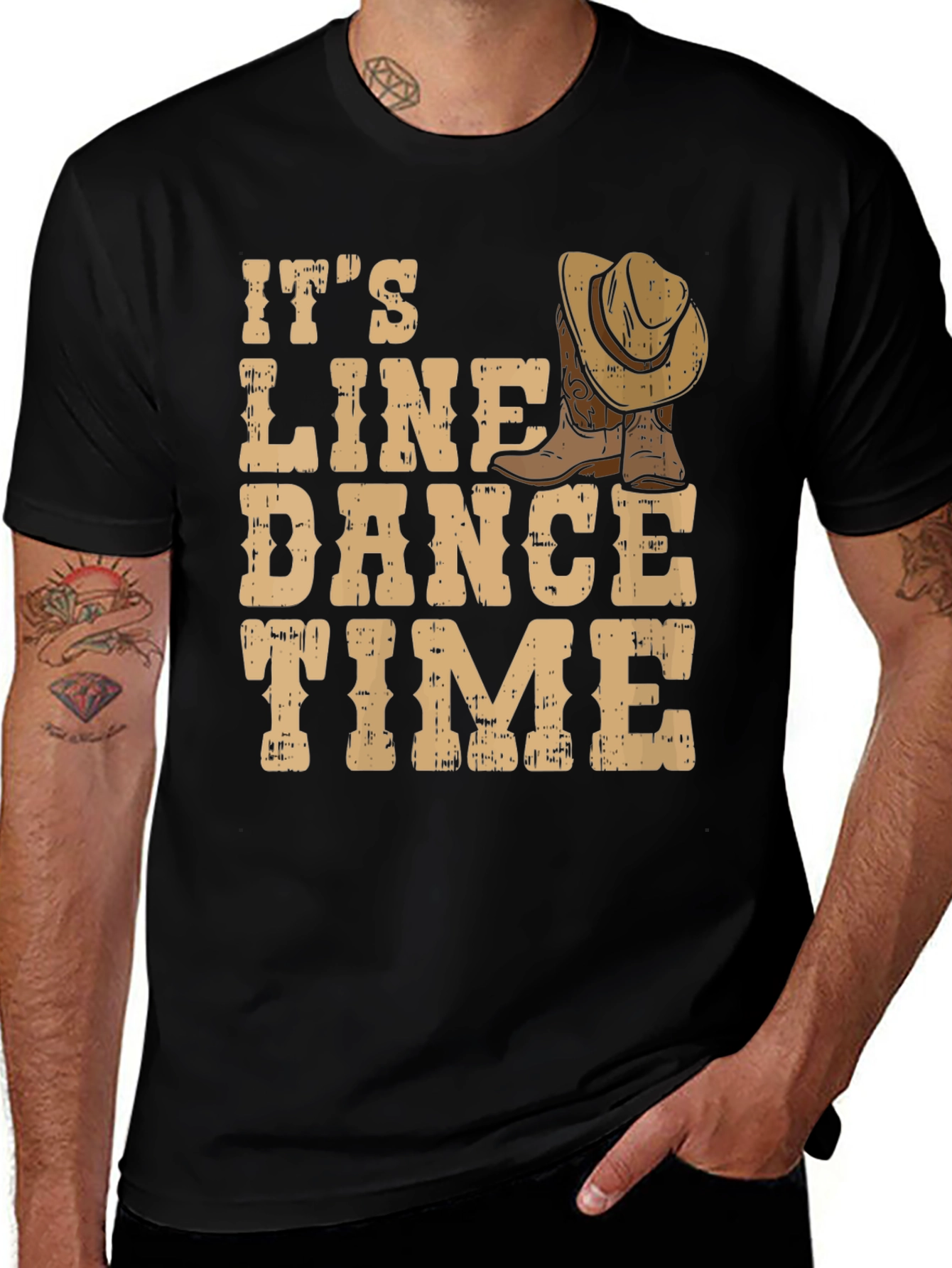 Line Dance Time T-Shirt - Country Western Style