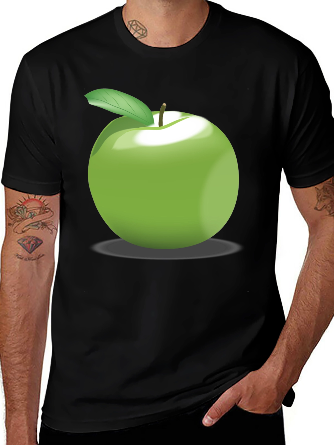 Variant 28 of Green Apple Graphic Tee - Soft Cotton Blend