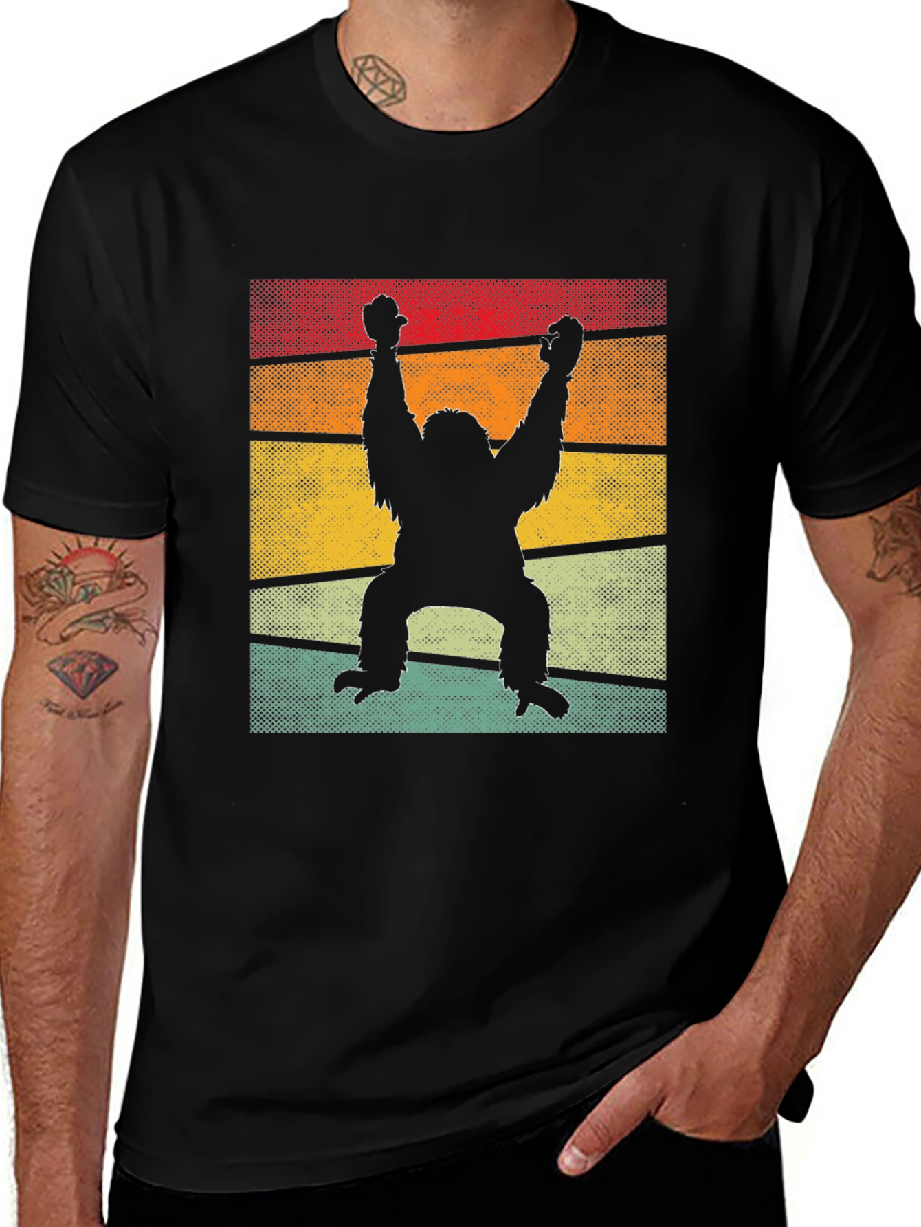 Variant 29 of Retro Orangutan T-Shirt - Vintage Style Ape Tee