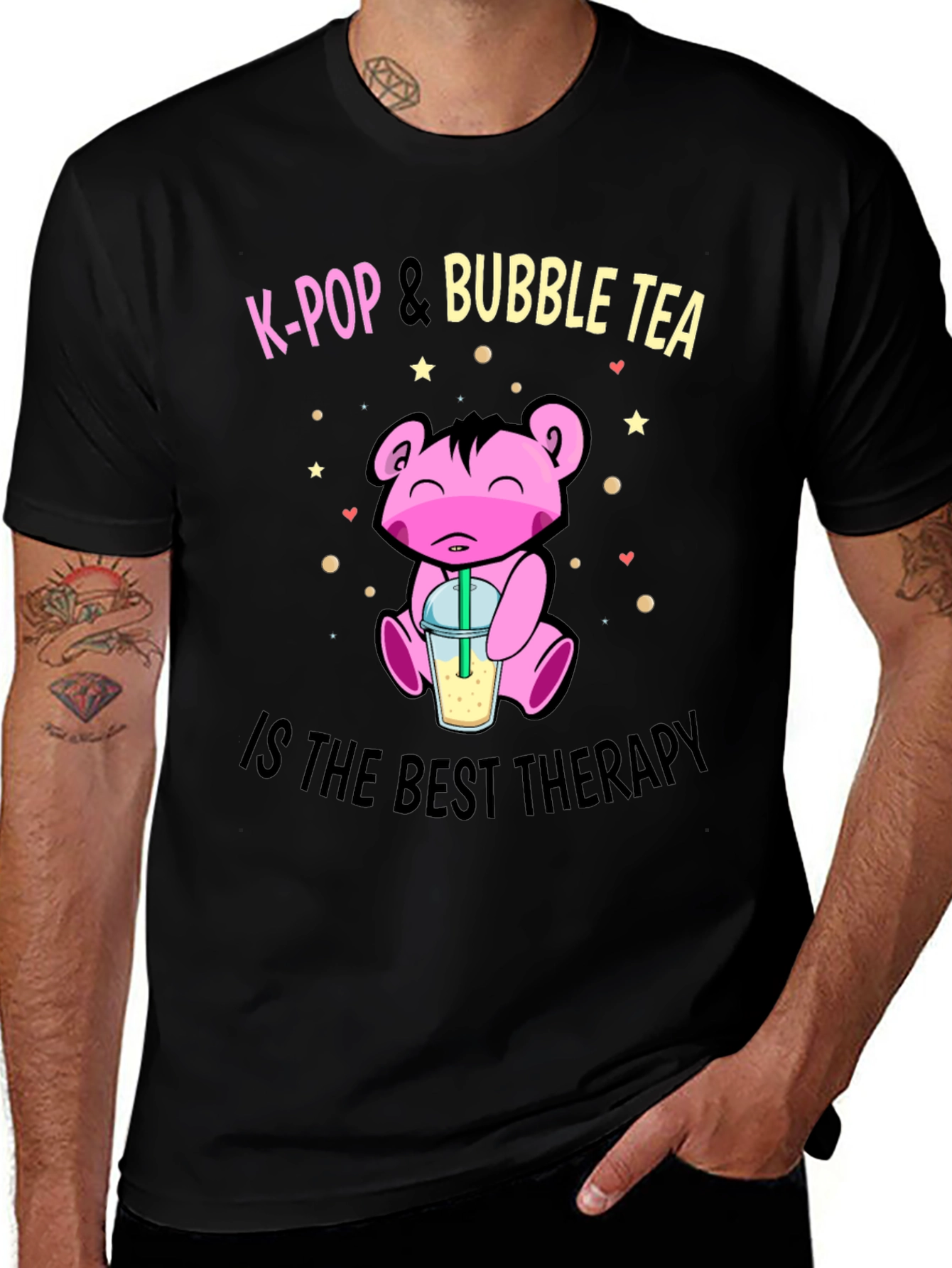 K-Pop & Bubble Tea T-Shirt - Best Therapy Tee