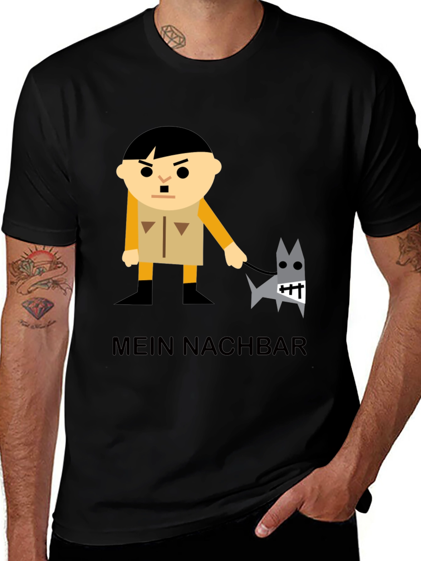 Variant 24 of Mein Nachbar Graphic T-Shirt - Black
