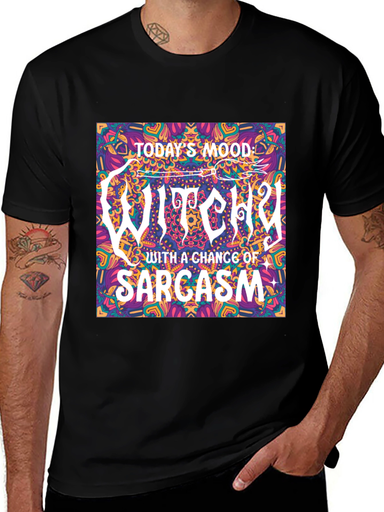 Variant 12 of Witchy Sarcasm Graphic Tee - Funny Halloween T-Shirt