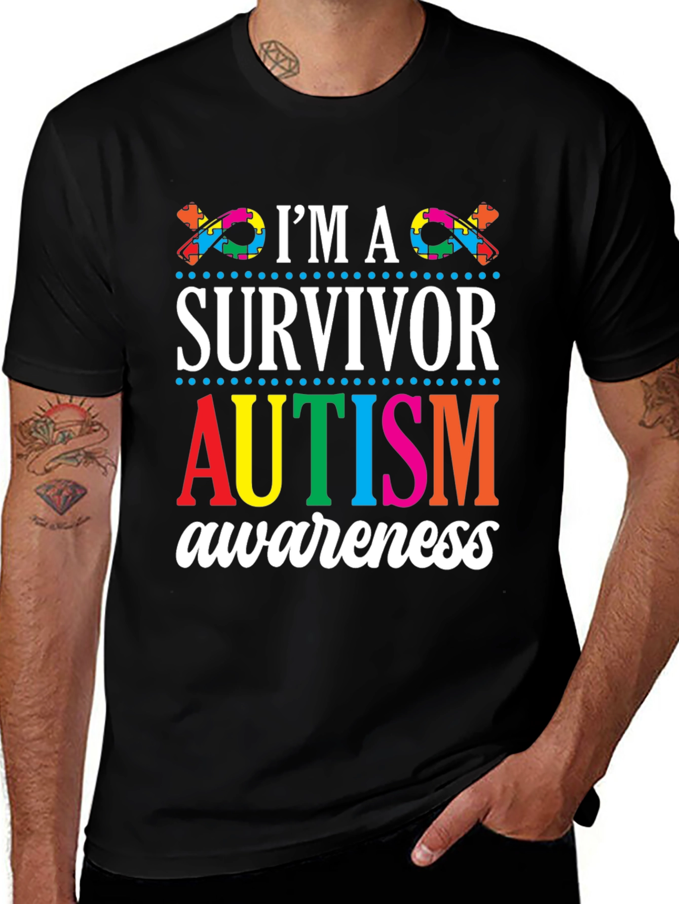 Variant 22 of Autism Awareness Survivor T-Shirt