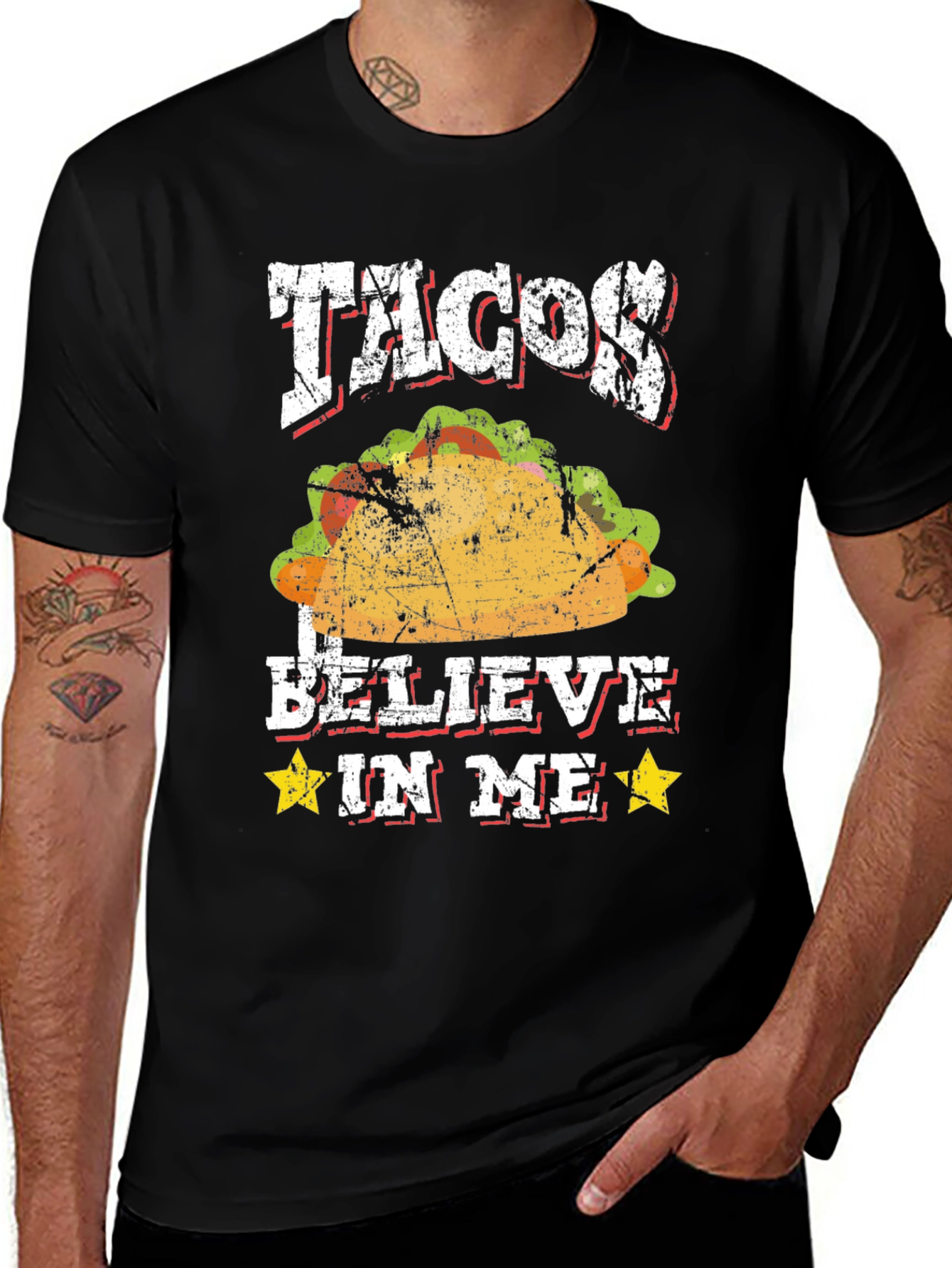 Tacos I Believe In Me Graphic T-Shirt