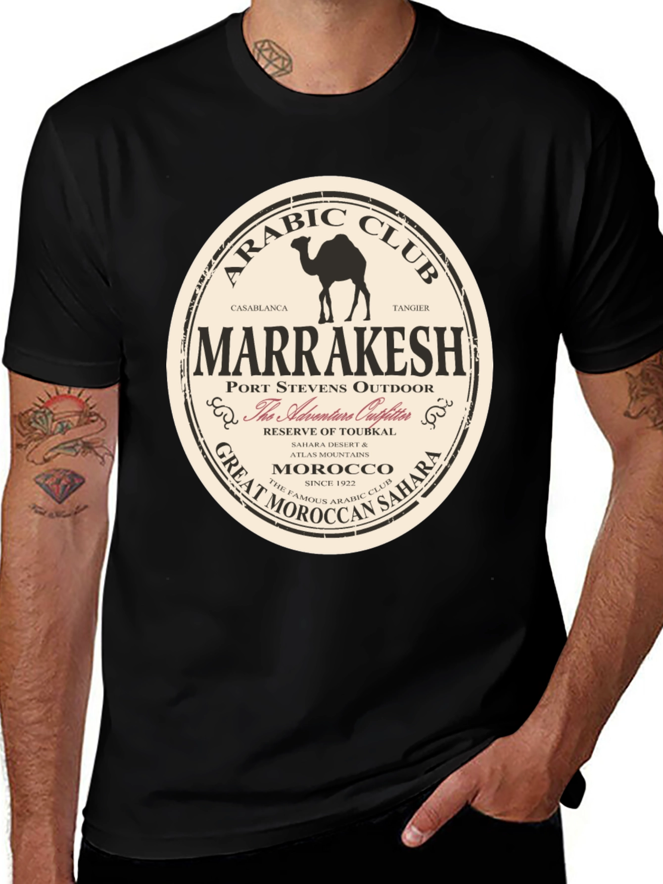 Variant 19 of Arabic Club Marrakesh Tee - Adventure Outfit