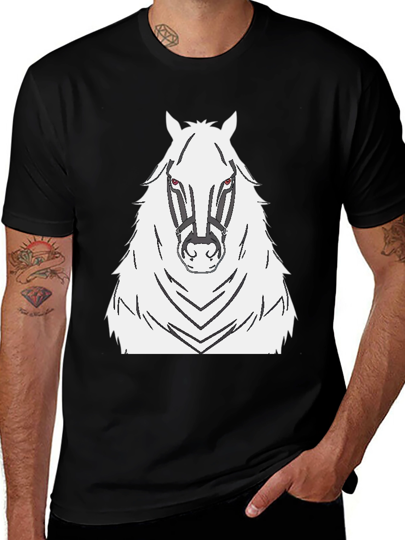 Horse Graphic Black T-Shirt