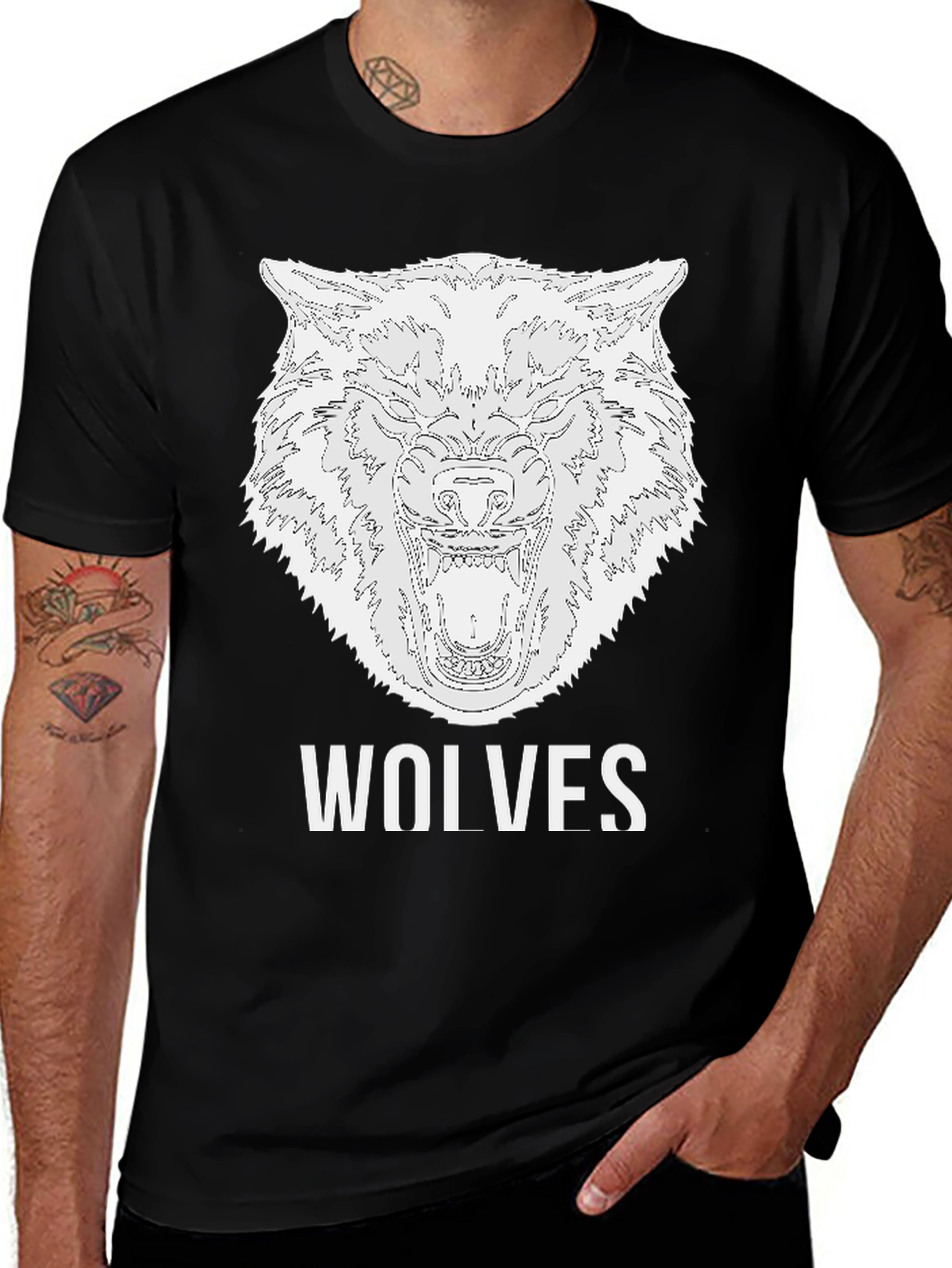 Variant 25 of Wolves Graphic T-Shirt - Bold Animal Print Tee