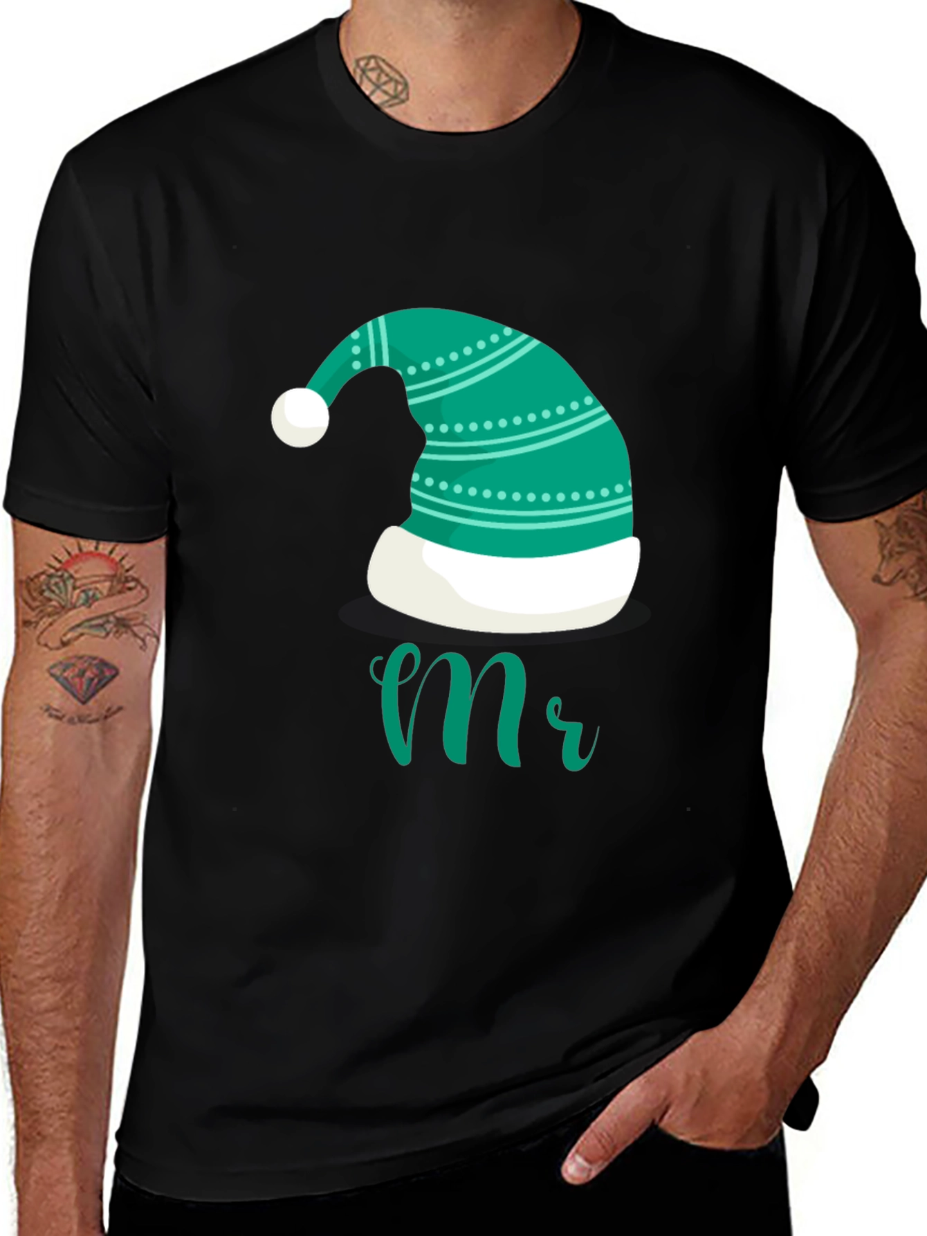 Mr. Christmas Hat Graphic Tee