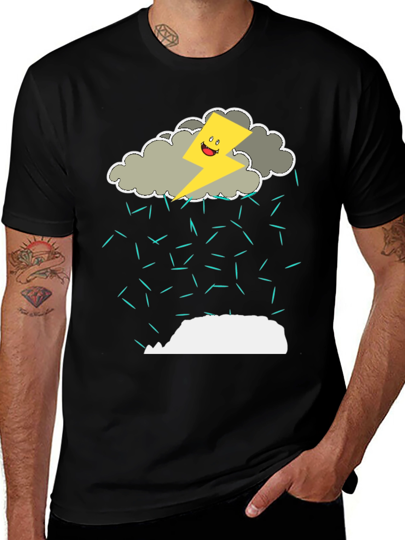 Variant 29 of Funny Thunderstorm Graphic T-Shirt