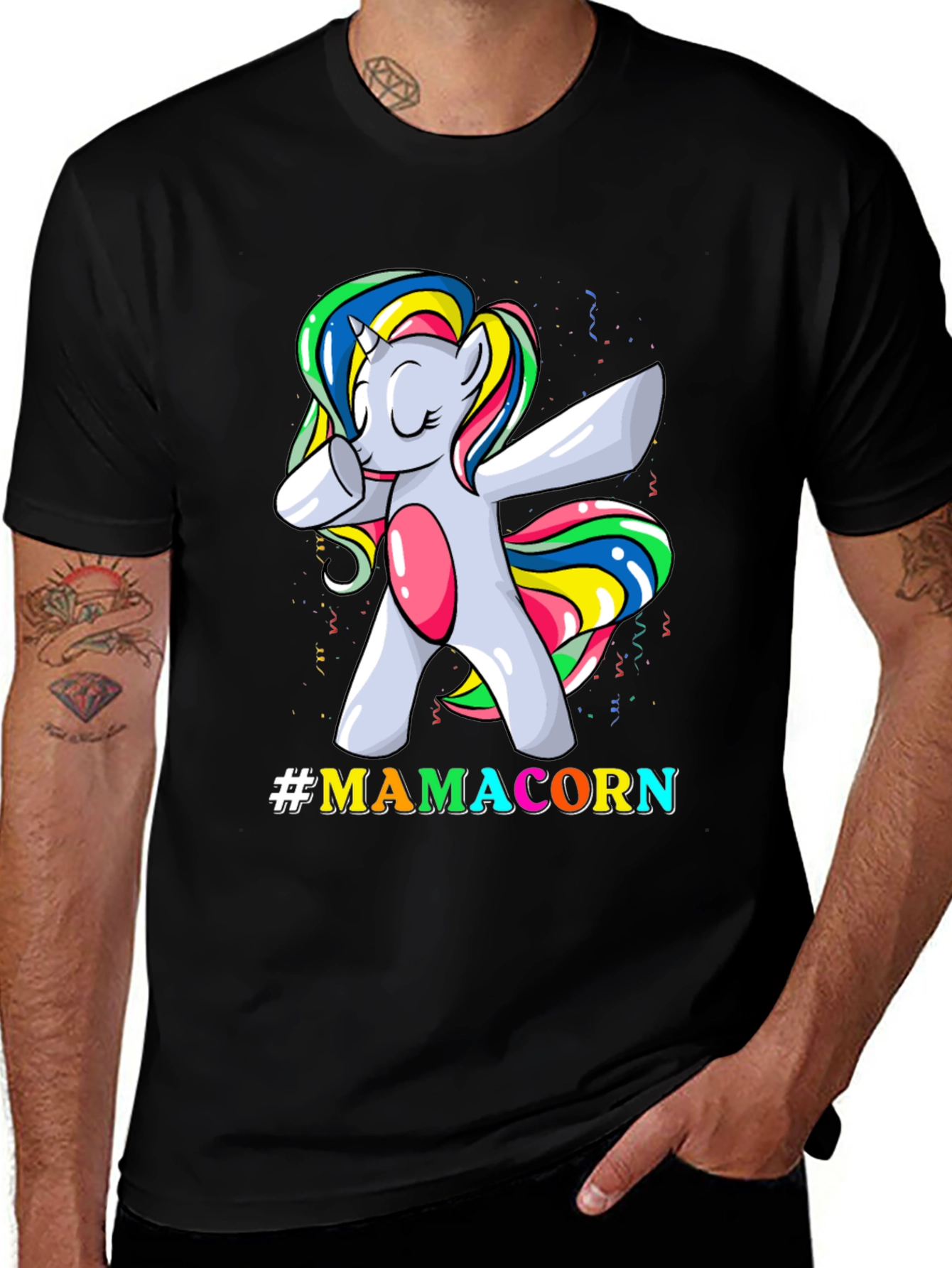 Variant 6 of Mamacorn Dabbing Unicorn Graphic T-Shirt