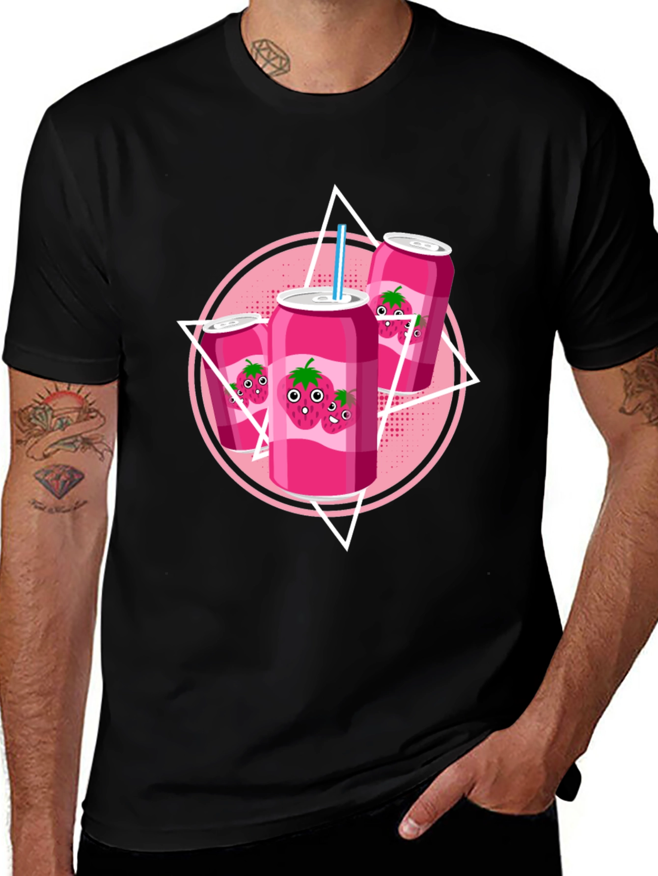 Variant 9 of Strawberry Soda Graphic Tee - Fun & Stylish!