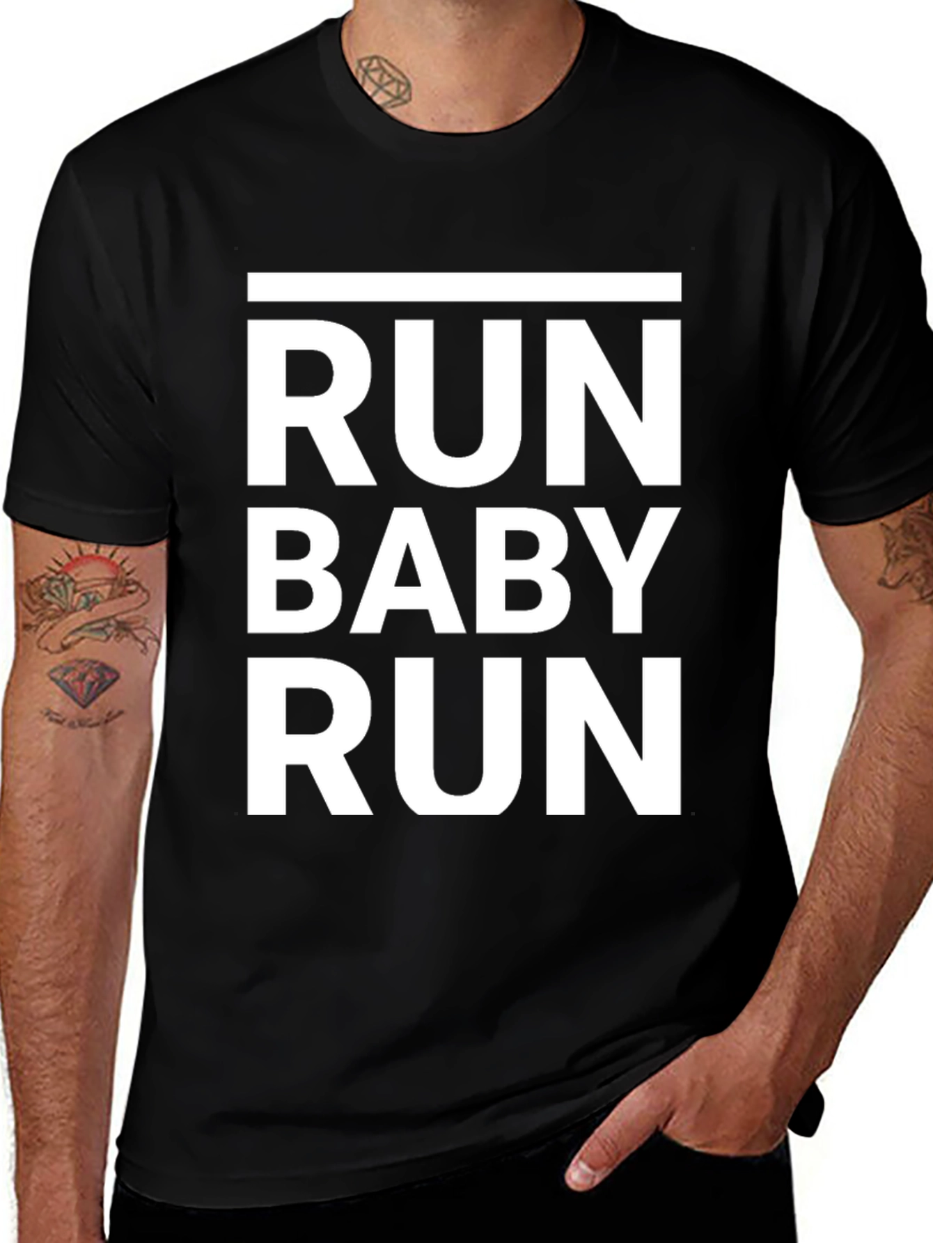 Variant 23 of Run Baby Run T-Shirt - Bold Statement Tee