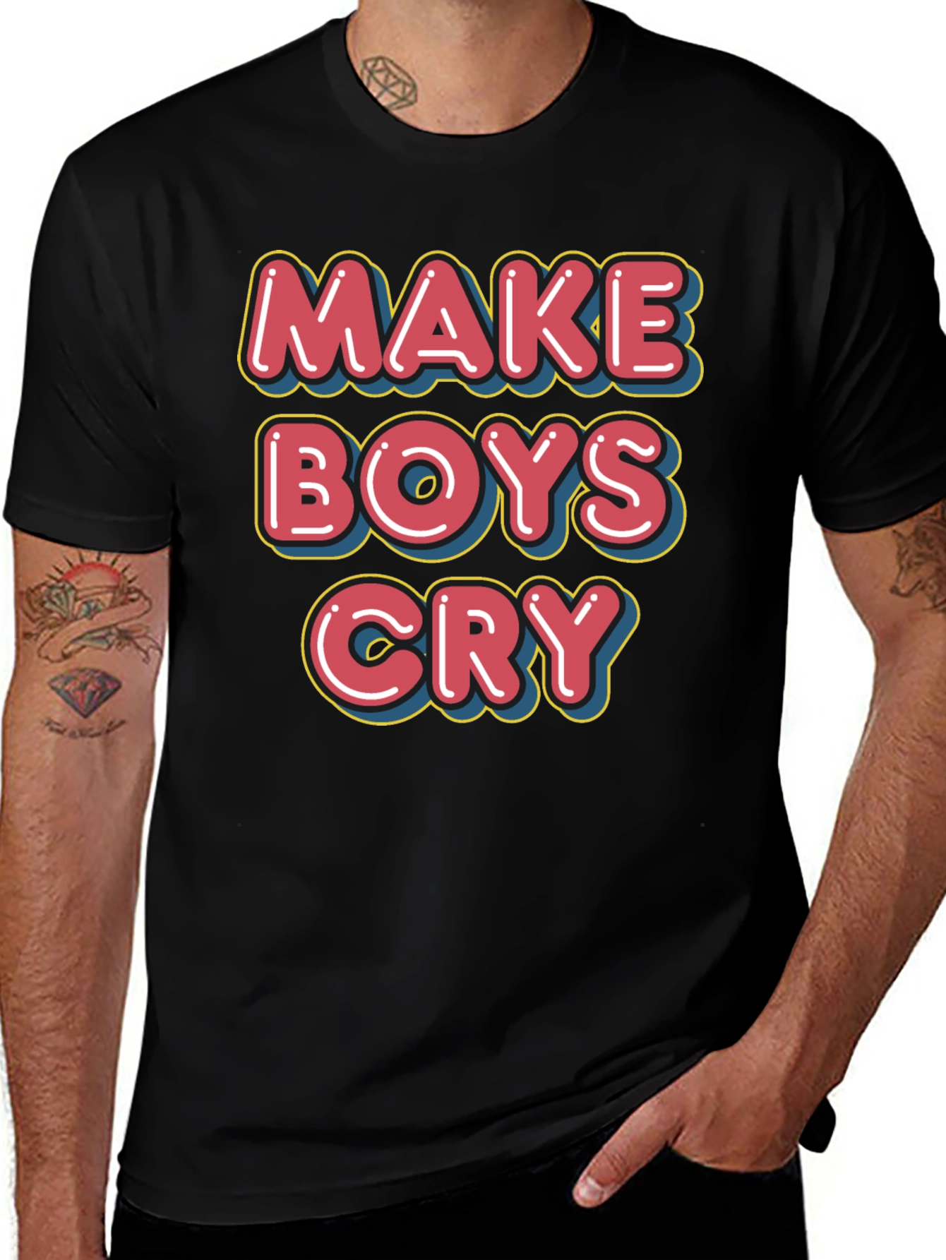 Variant 6 of Make Boys Cry T-Shirt - Bold Graphic Tee
