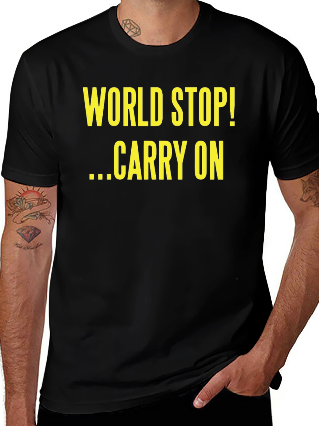 Variant 22 of World Stop Carry On Black T-Shirt