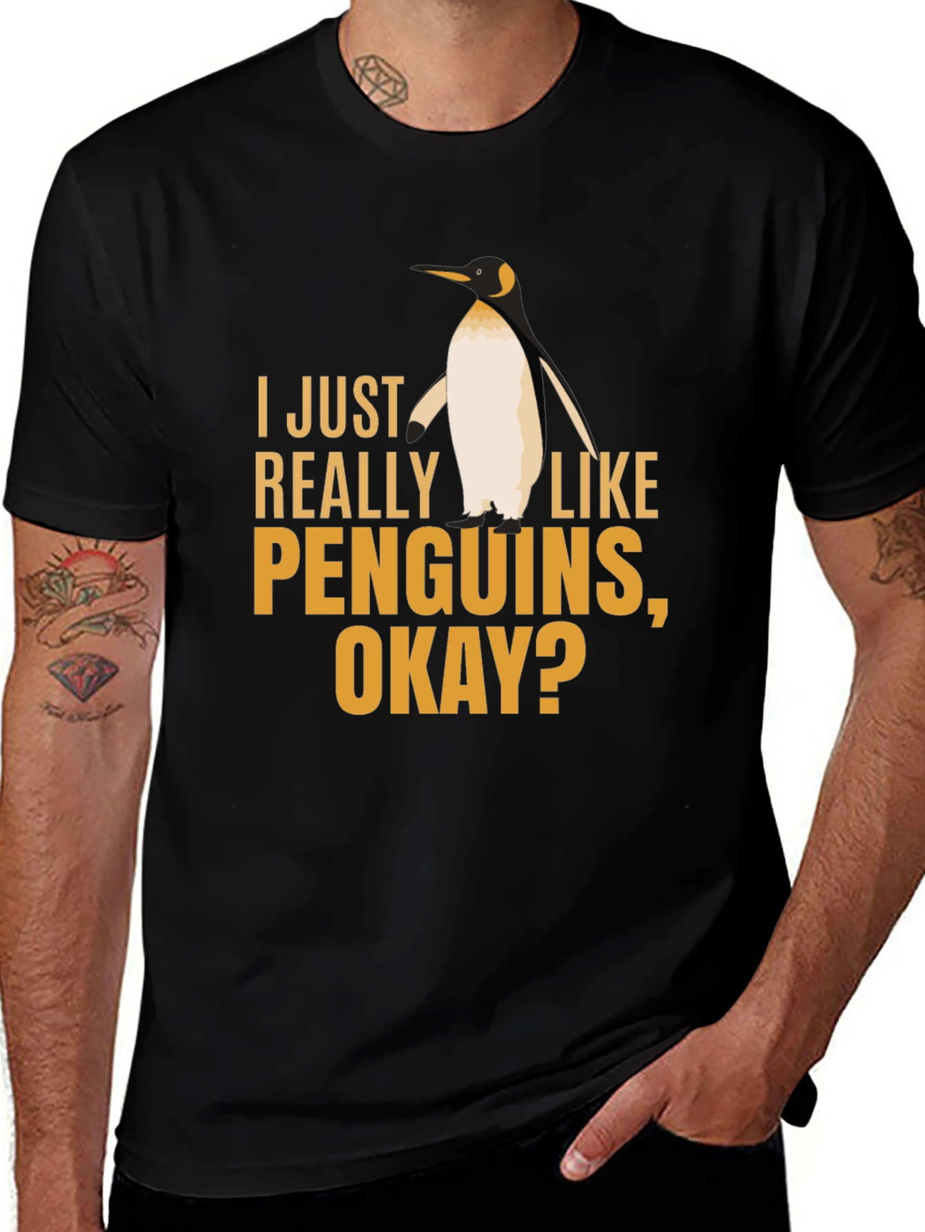 Variant 9 of Penguin Lover T-Shirt - "I Just Really Like Penguins, Okay?"
