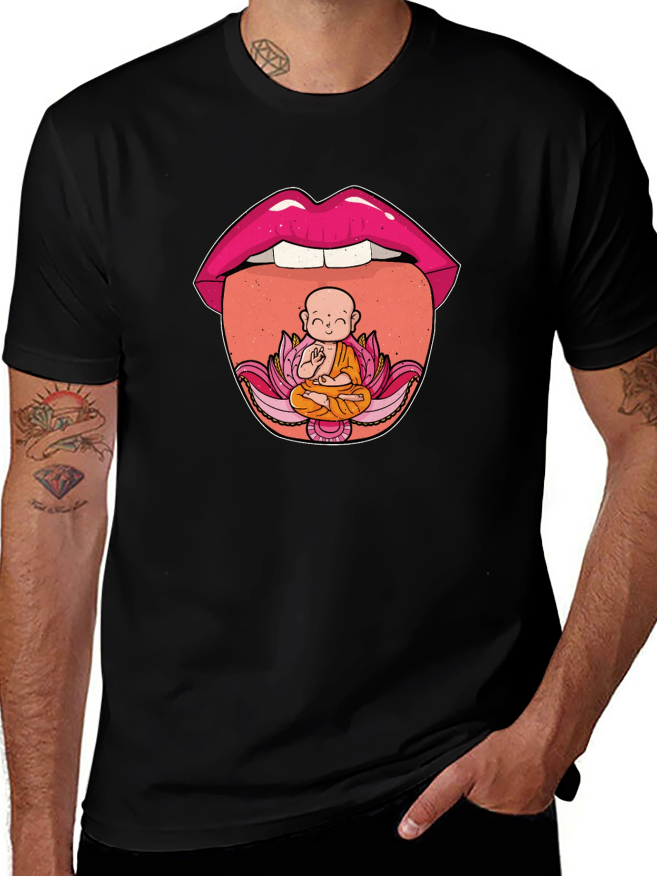 Variant 24 of Buddha Tongue T-Shirt - Spiritual Graphic Tee