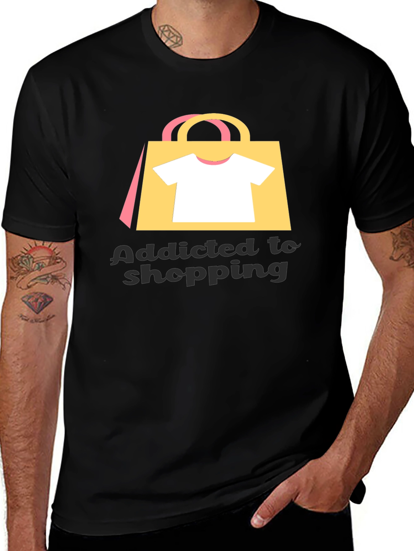 Variant 13 of Addicted to Shopping Graphic Tee