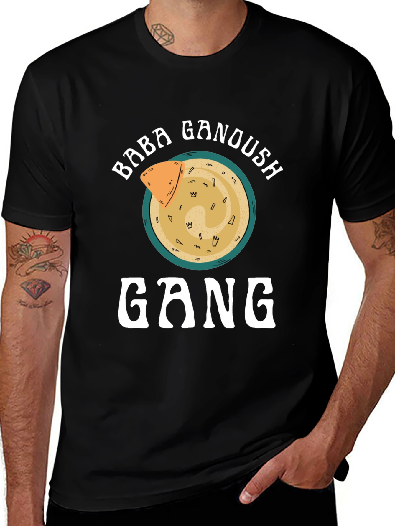 Variant 24 of Baba Ganoush Gang T-Shirt - Foodie Fun!