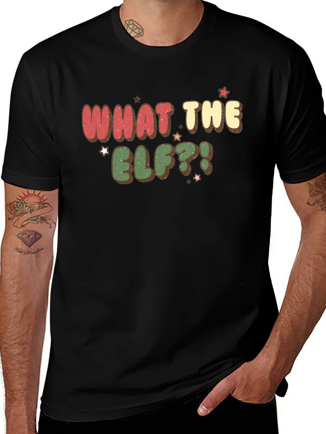 Variant 21 of What The Elf T-Shirt - Festive Holiday Tee