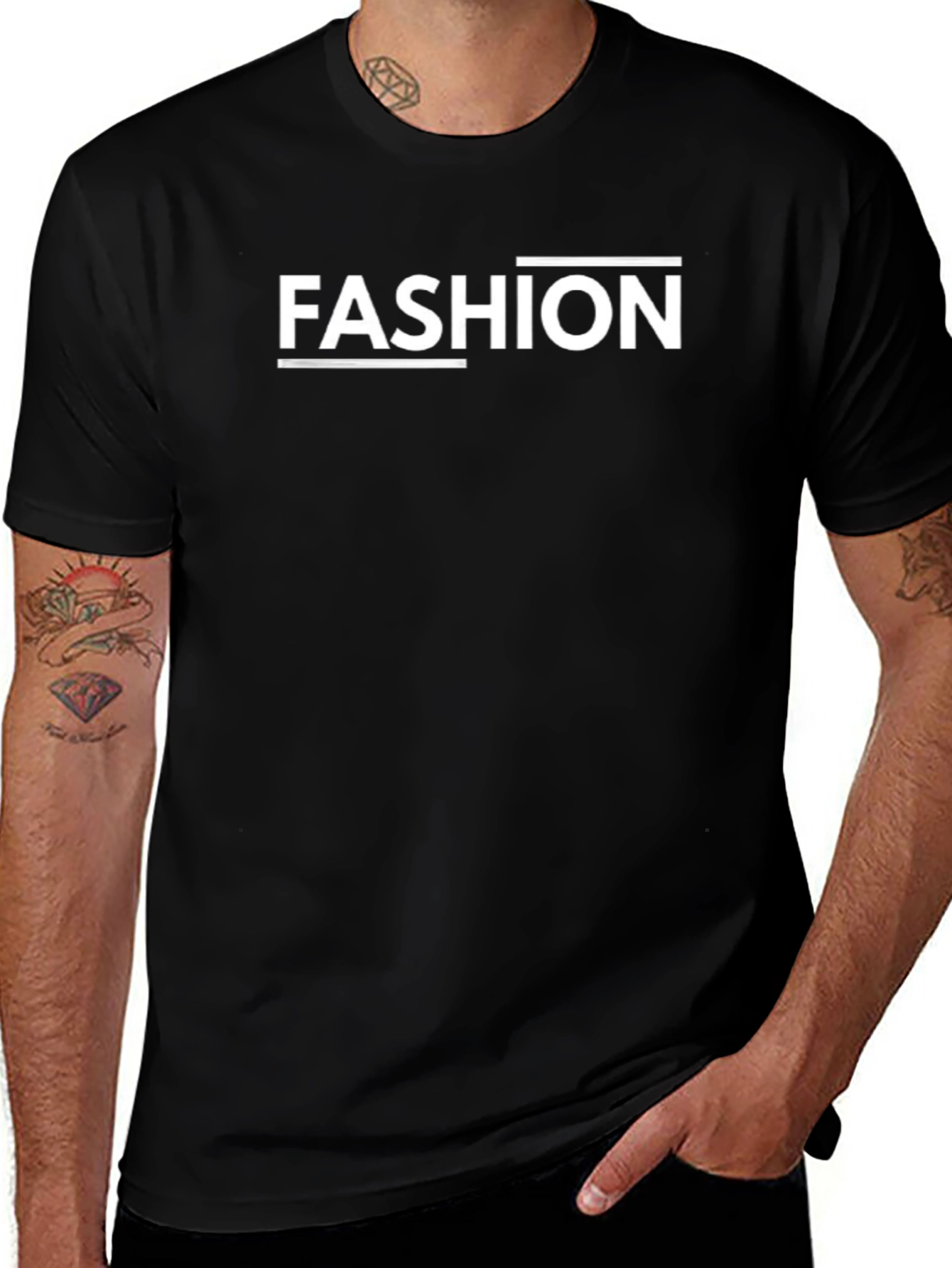 Variant 26 of Modern Fashion Graphic Black T-Shirt