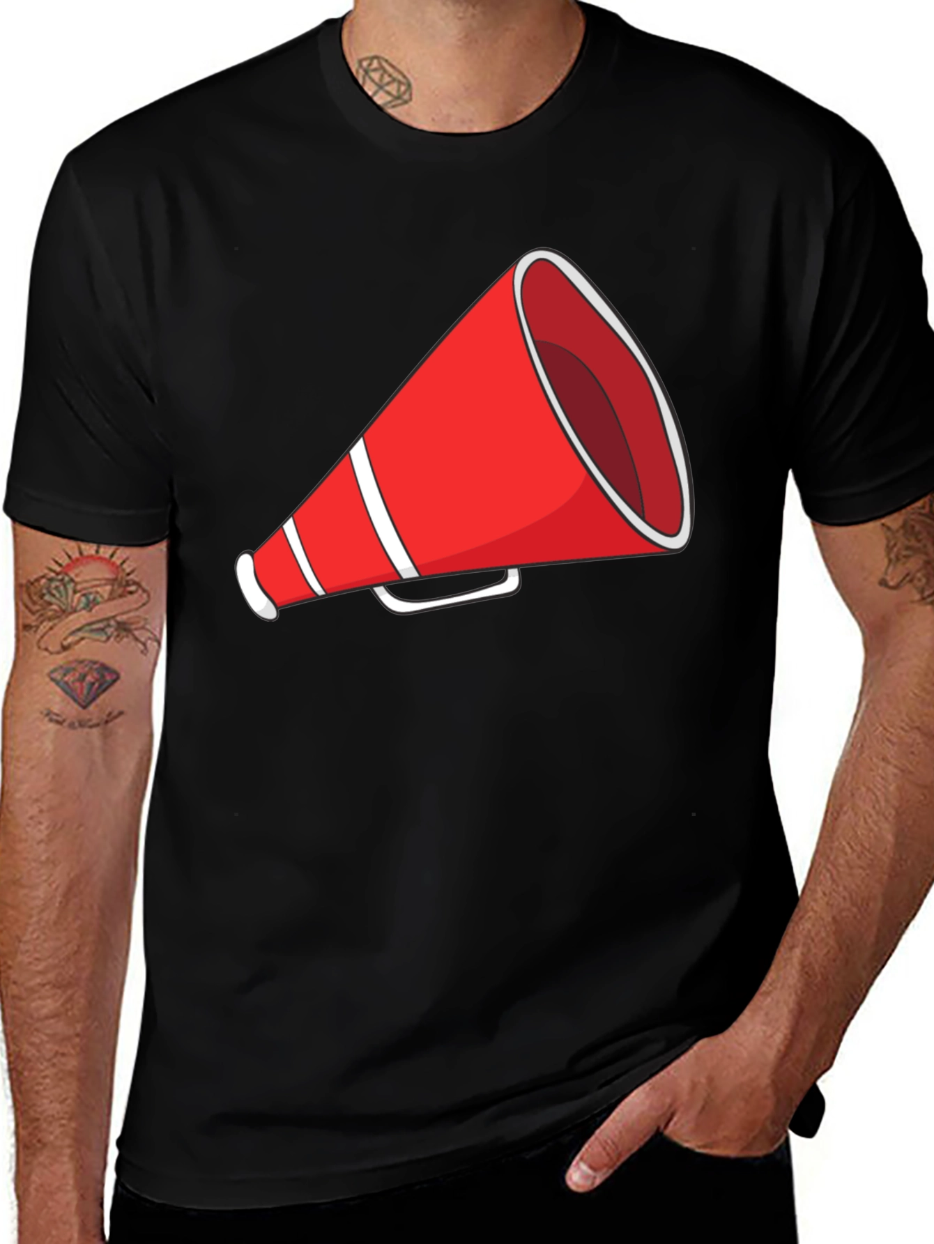 Variant 19 of Red Megaphone Graphic Tee - Cheerleader T-Shirt