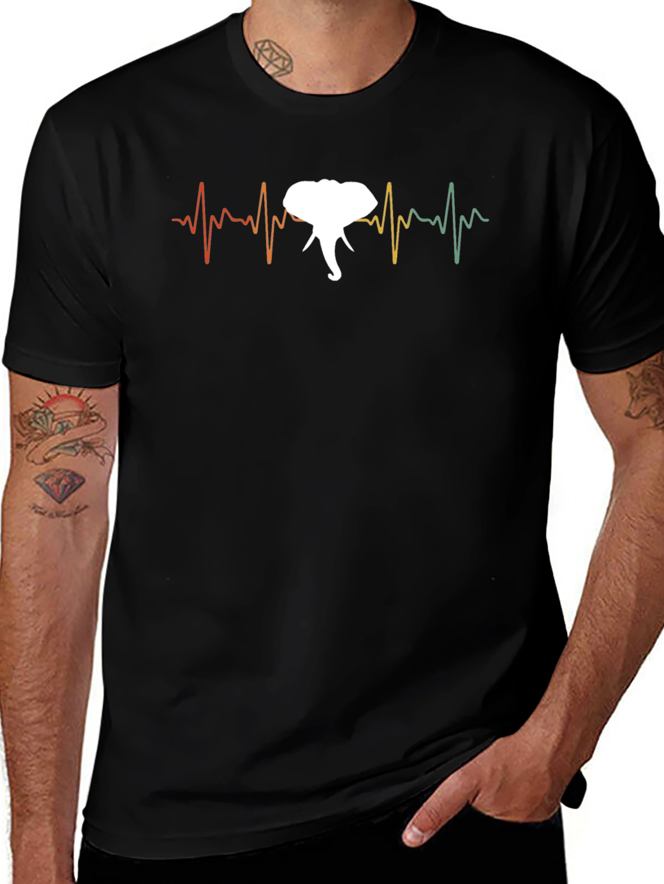 Variant 5 of Elephant Heartbeat Graphic T-Shirt
