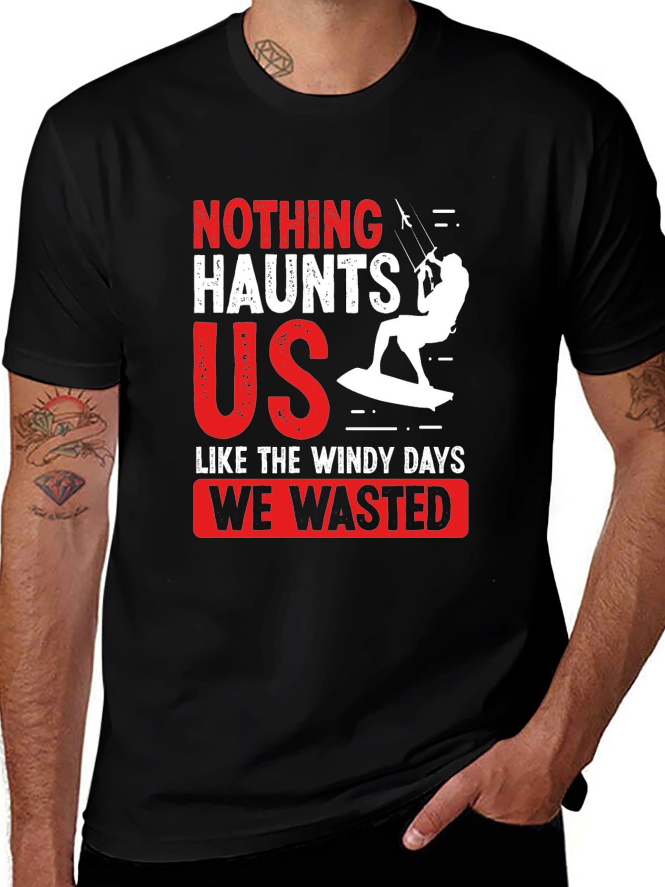 Variant 14 of Windy Days Kiteboarding Graphic Tee