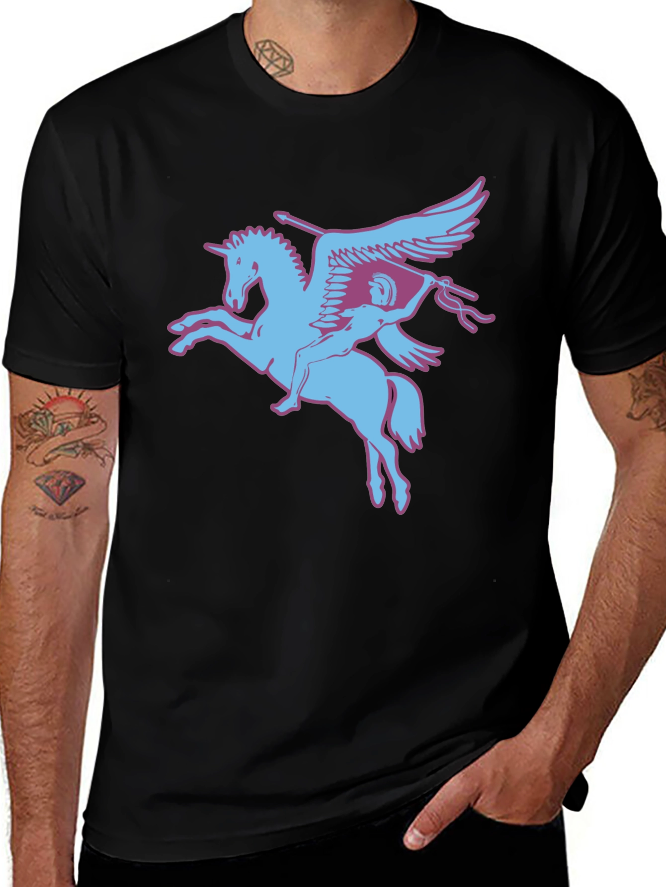 Variant 24 of Pegasus Graphic Tee - Stylish Cotton Blend T-Shirt