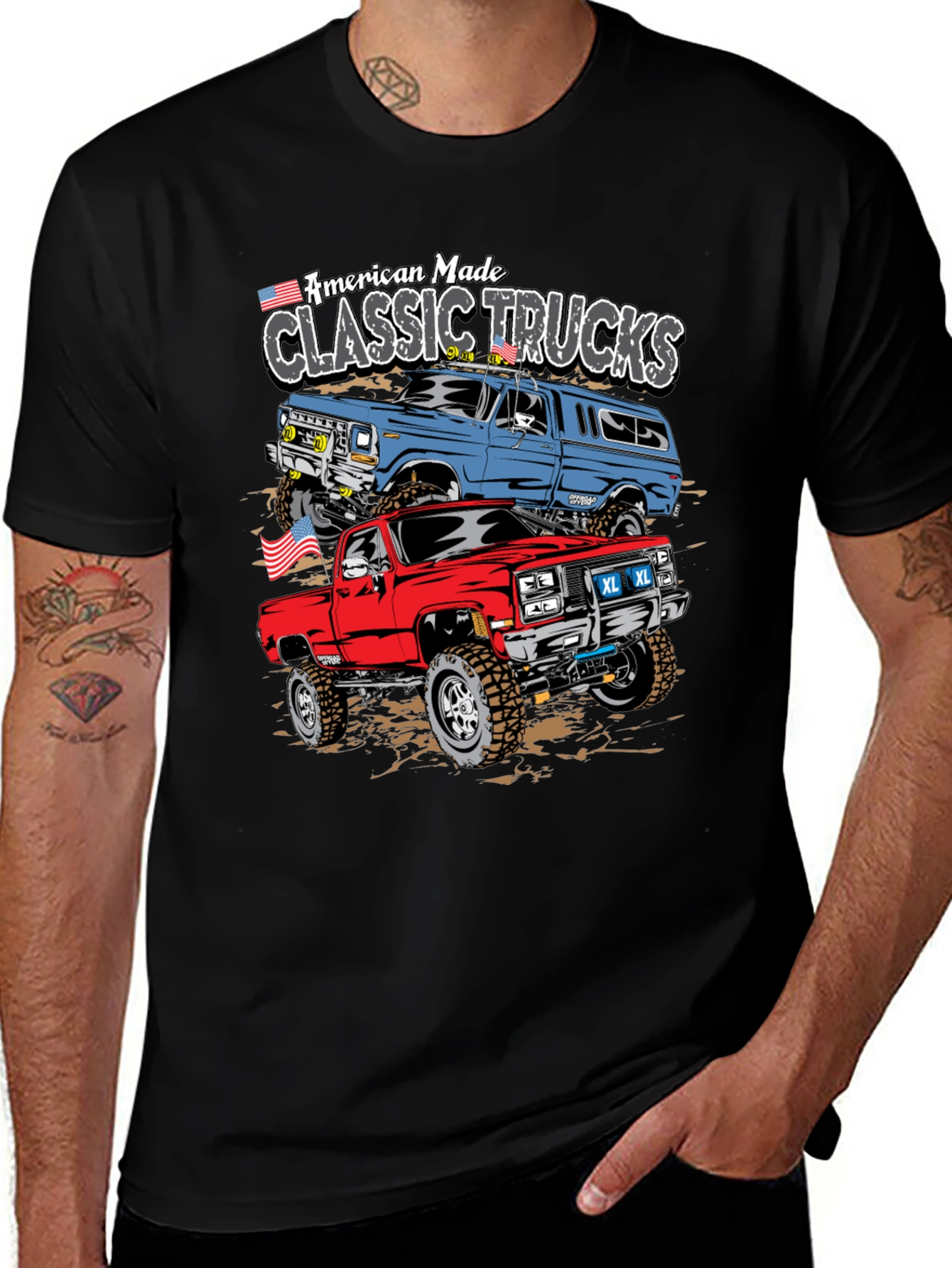 Variant 20 of American Made Classic Trucks Graphic Tee