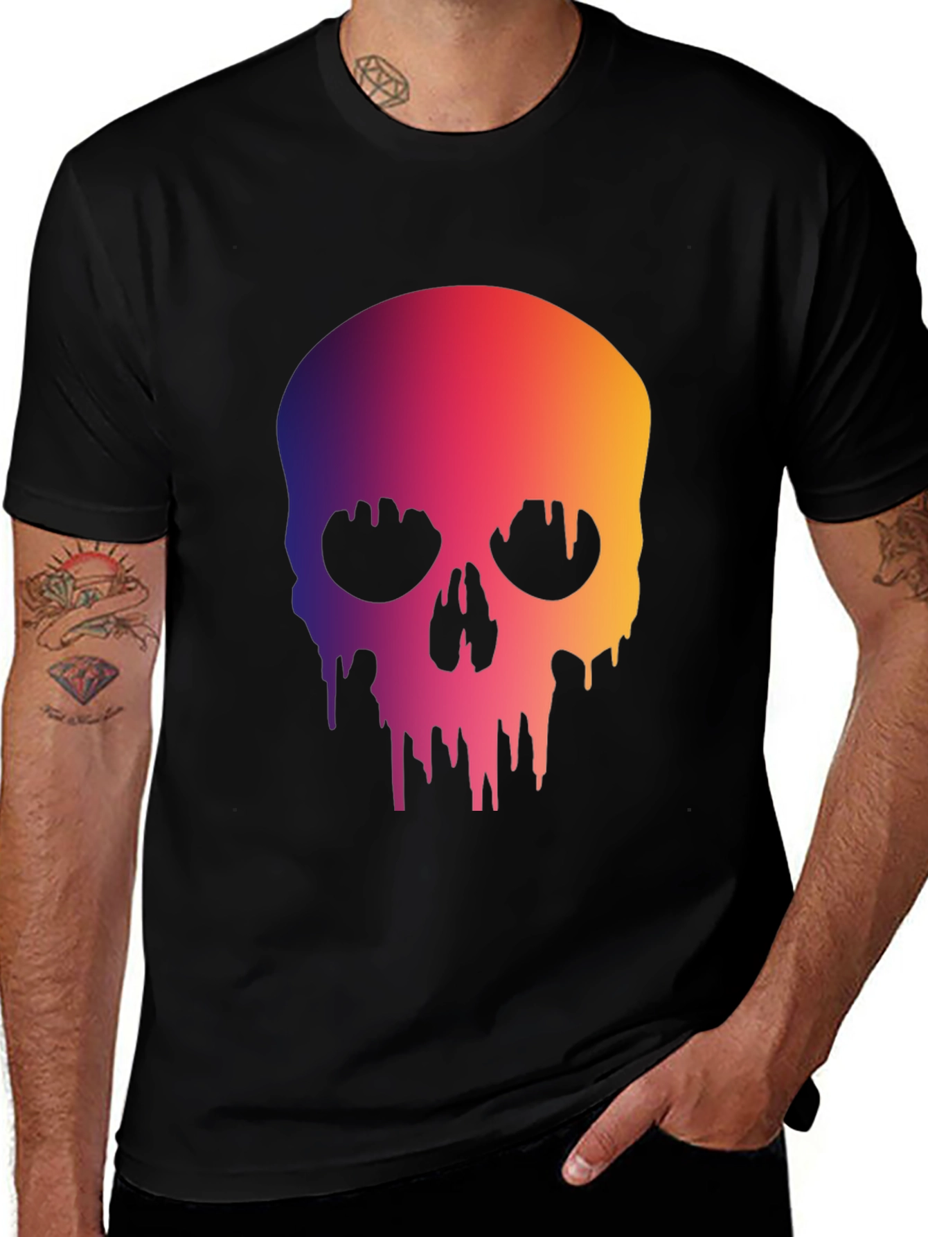 Variant 19 of Melting Skull Graphic Tee - Bold & Unique Design