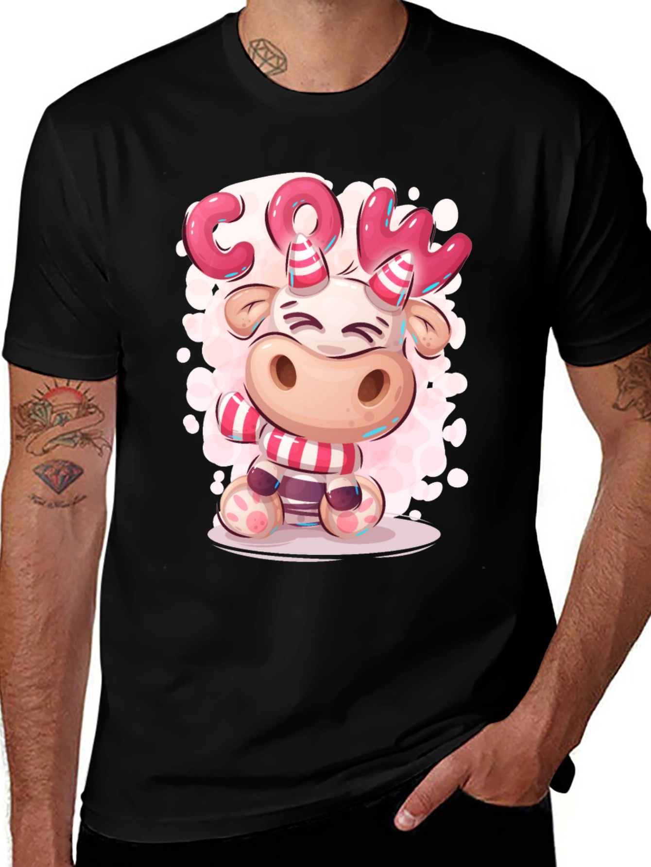 Variant 14 of Cartoon Cow T-Shirt - Cute & Stylish Unisex Tee