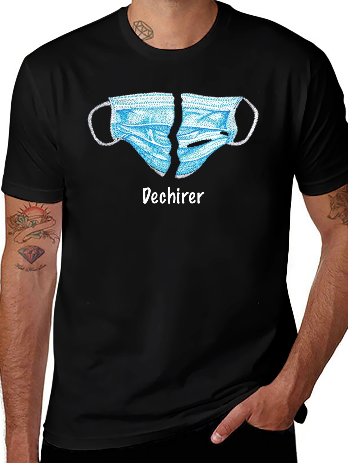 Variant 18 of Dechirer Broken Mask T-Shirt