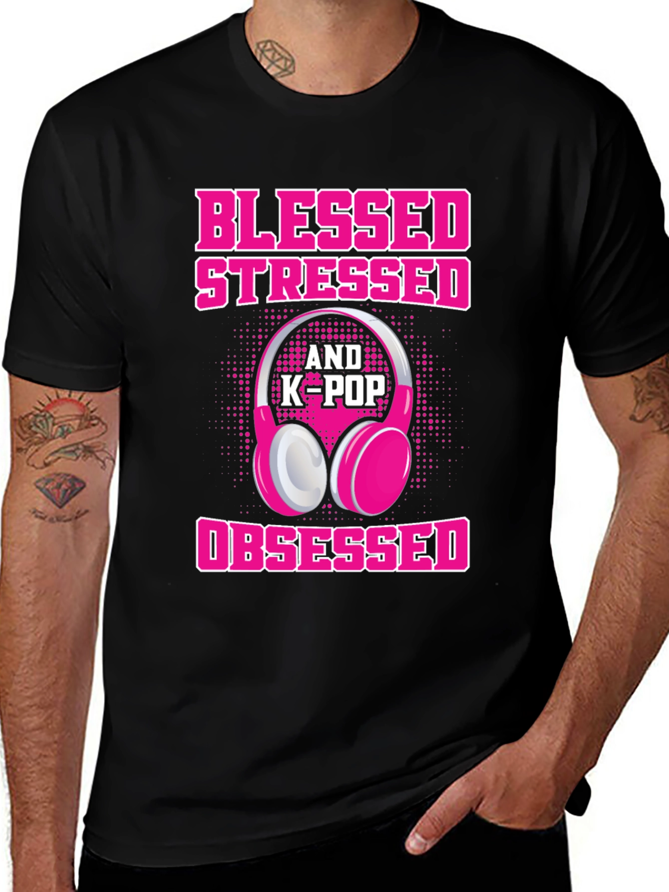 Blessed Stressed & K-Pop Obsessed T-Shirt