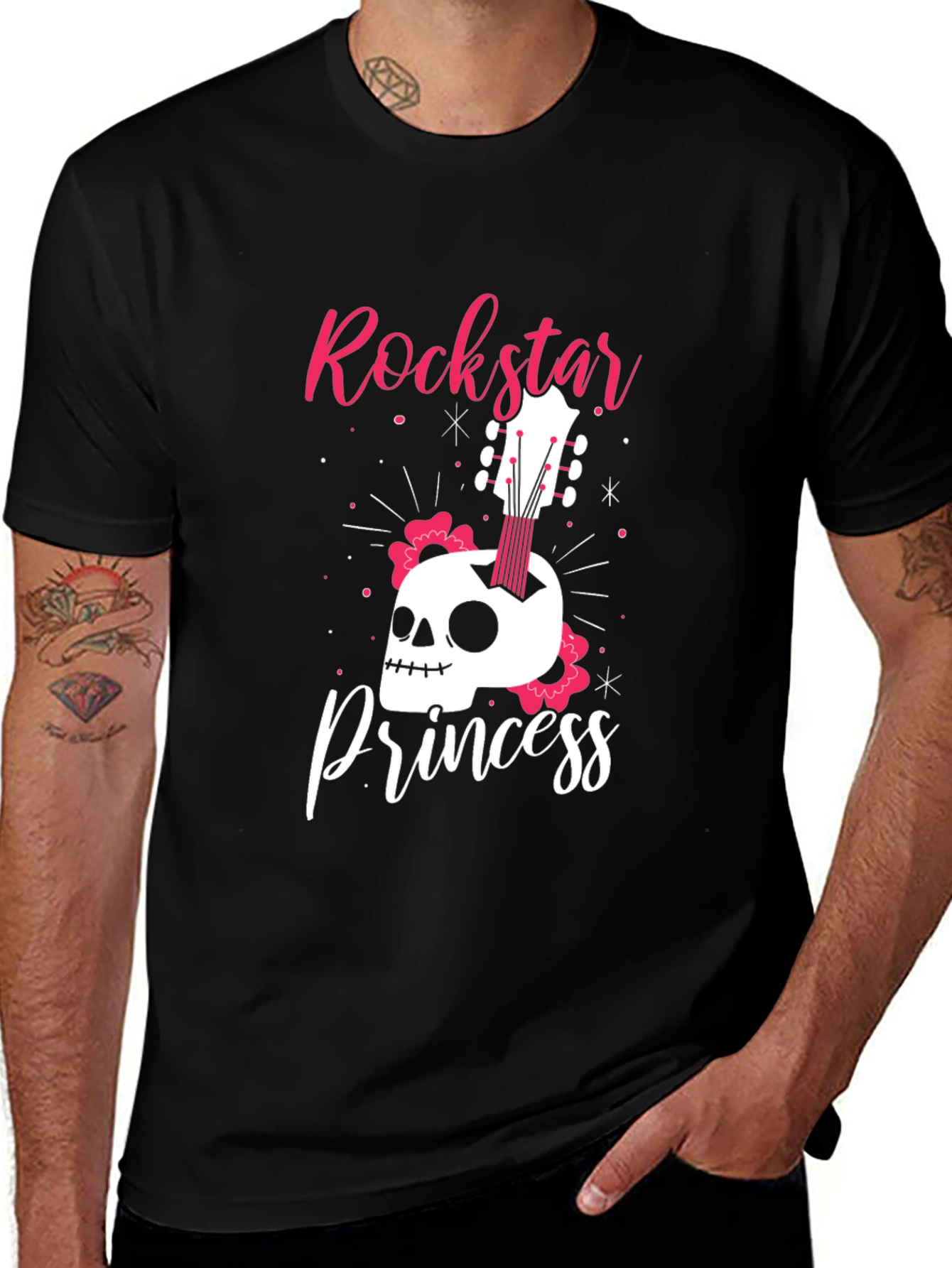 Variant 27 of Rockstar Princess Skull Graphic Tee