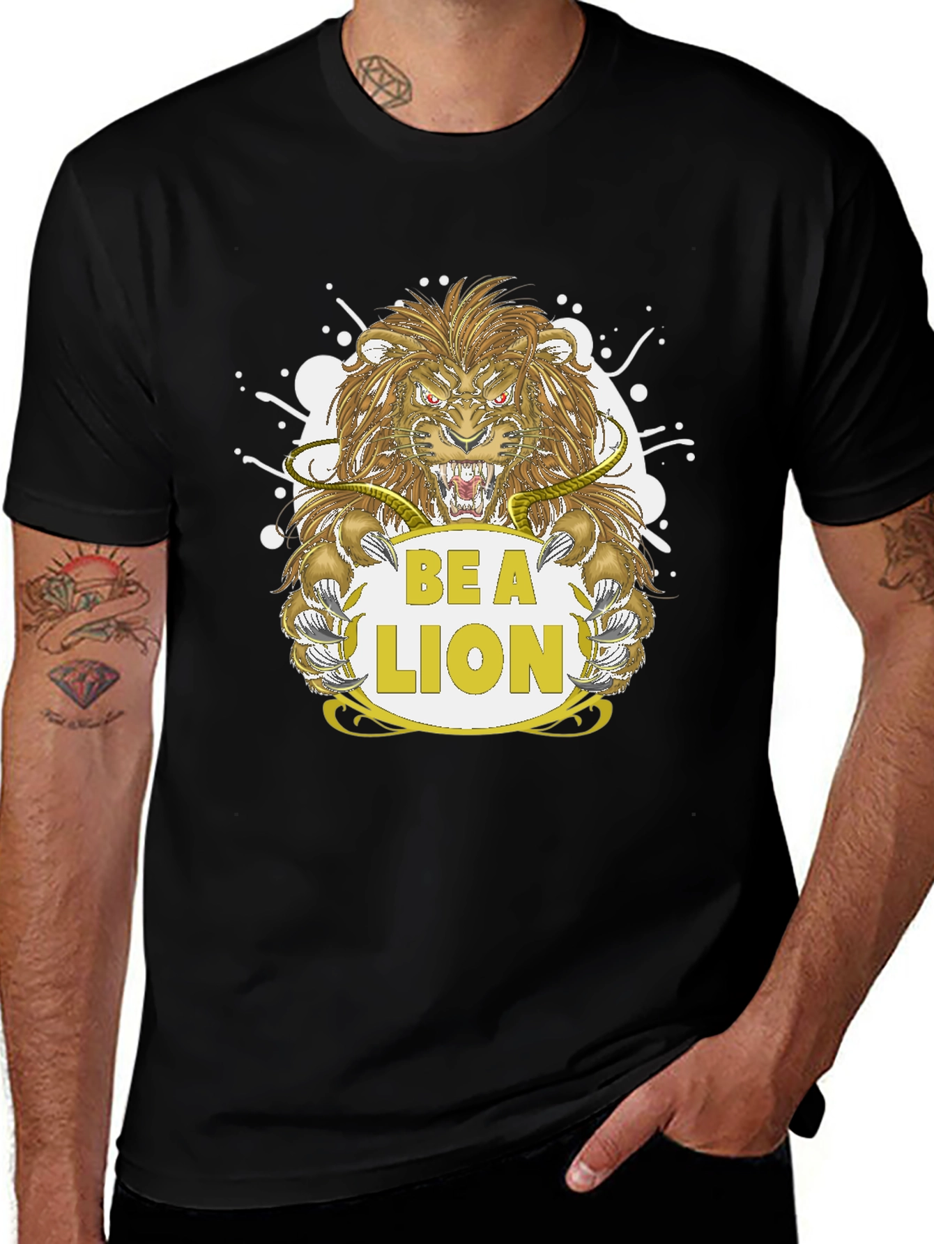 Variant 21 of Be A Lion Graphic Tee - Fierce & Bold Design