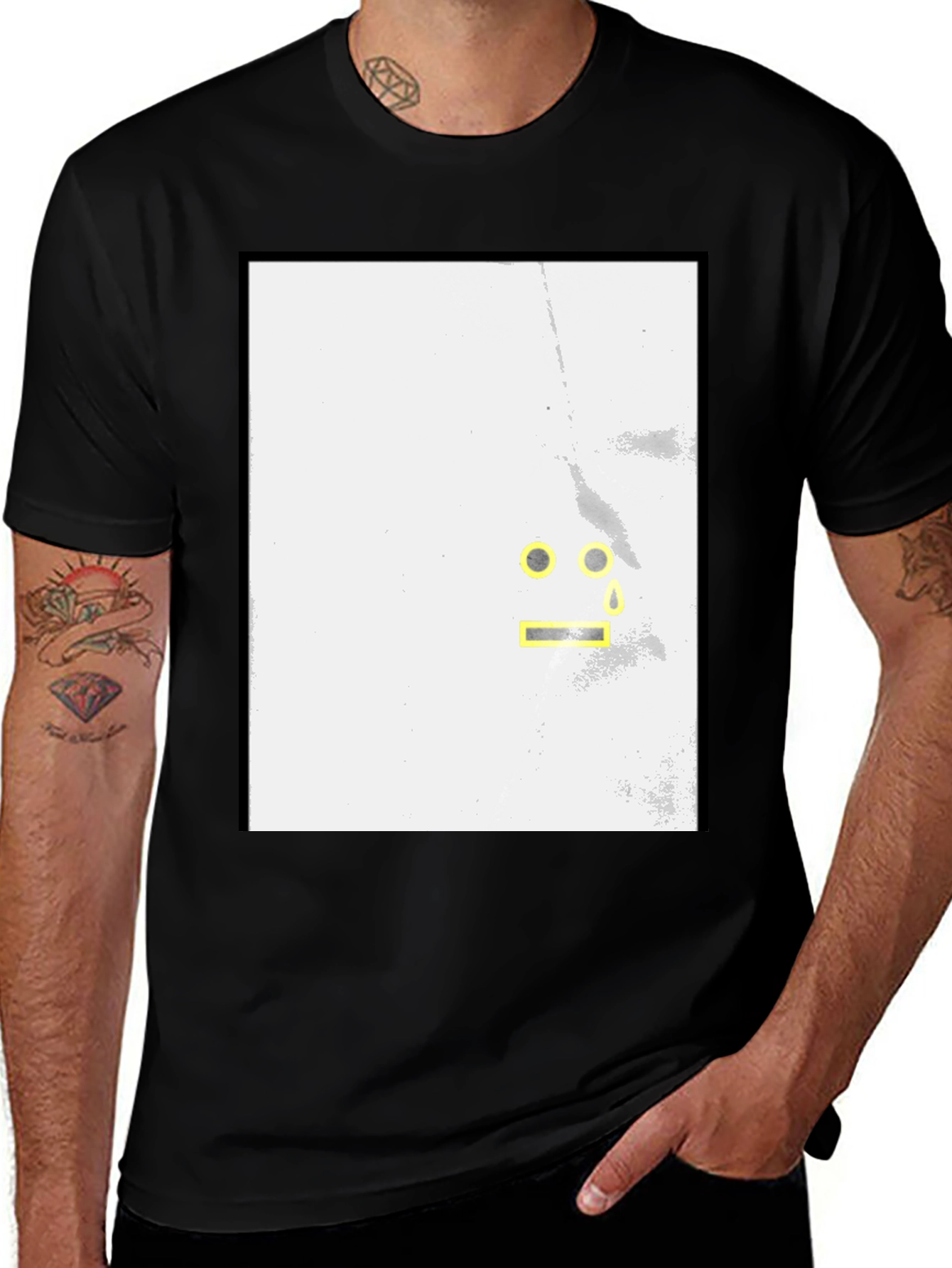 Variant 24 of Abstract Face Graphic Tee - Modern Art T-Shirt