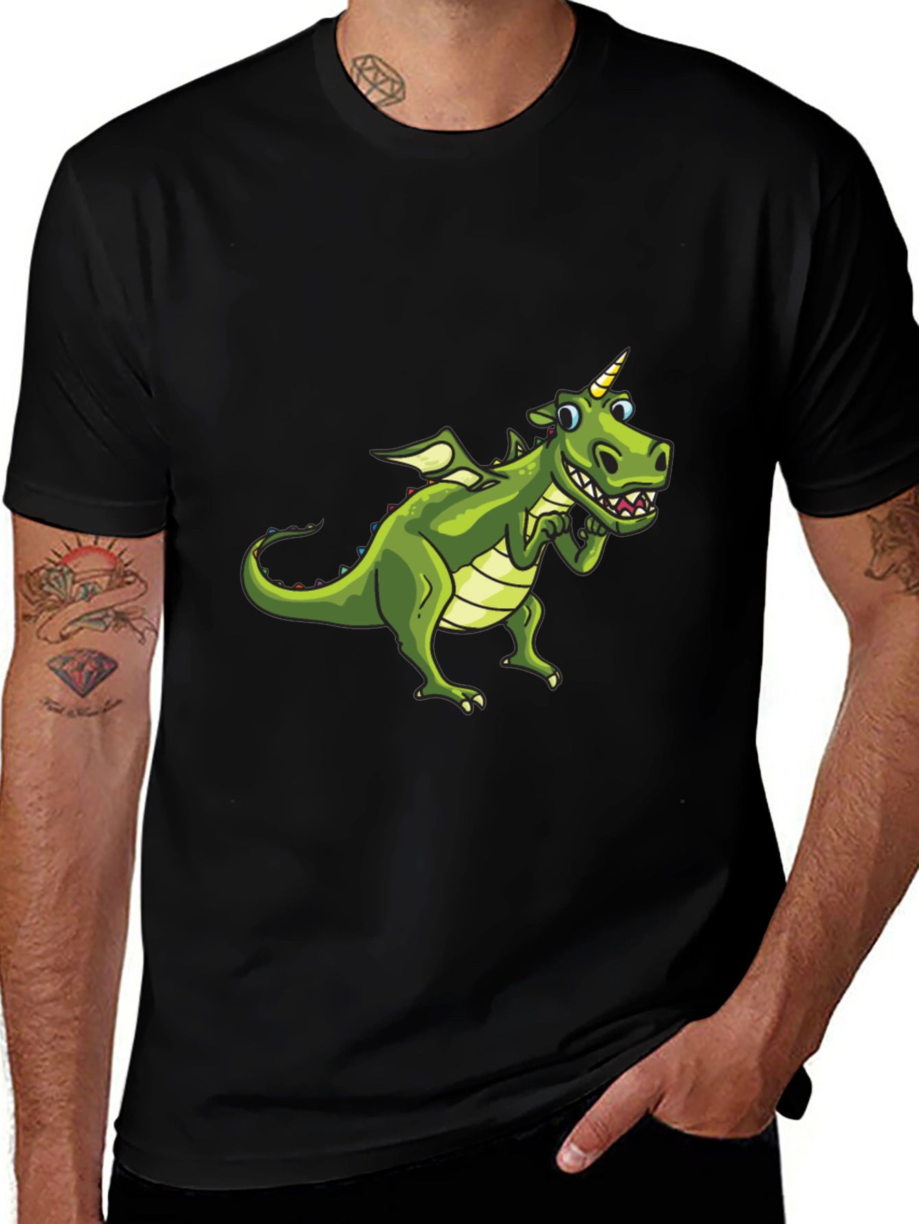 Variant 20 of Dragon-Unicorn Graphic Tee