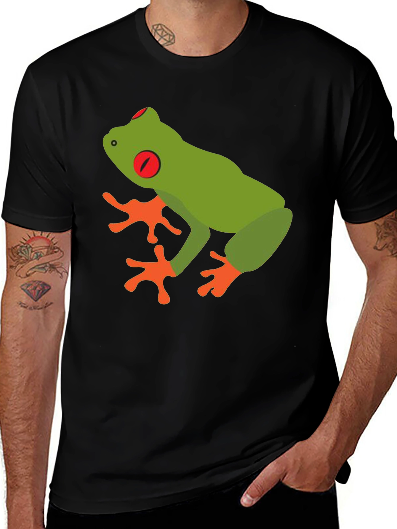 Variant 10 of Frog Graphic T-Shirt - Men's Black Tee