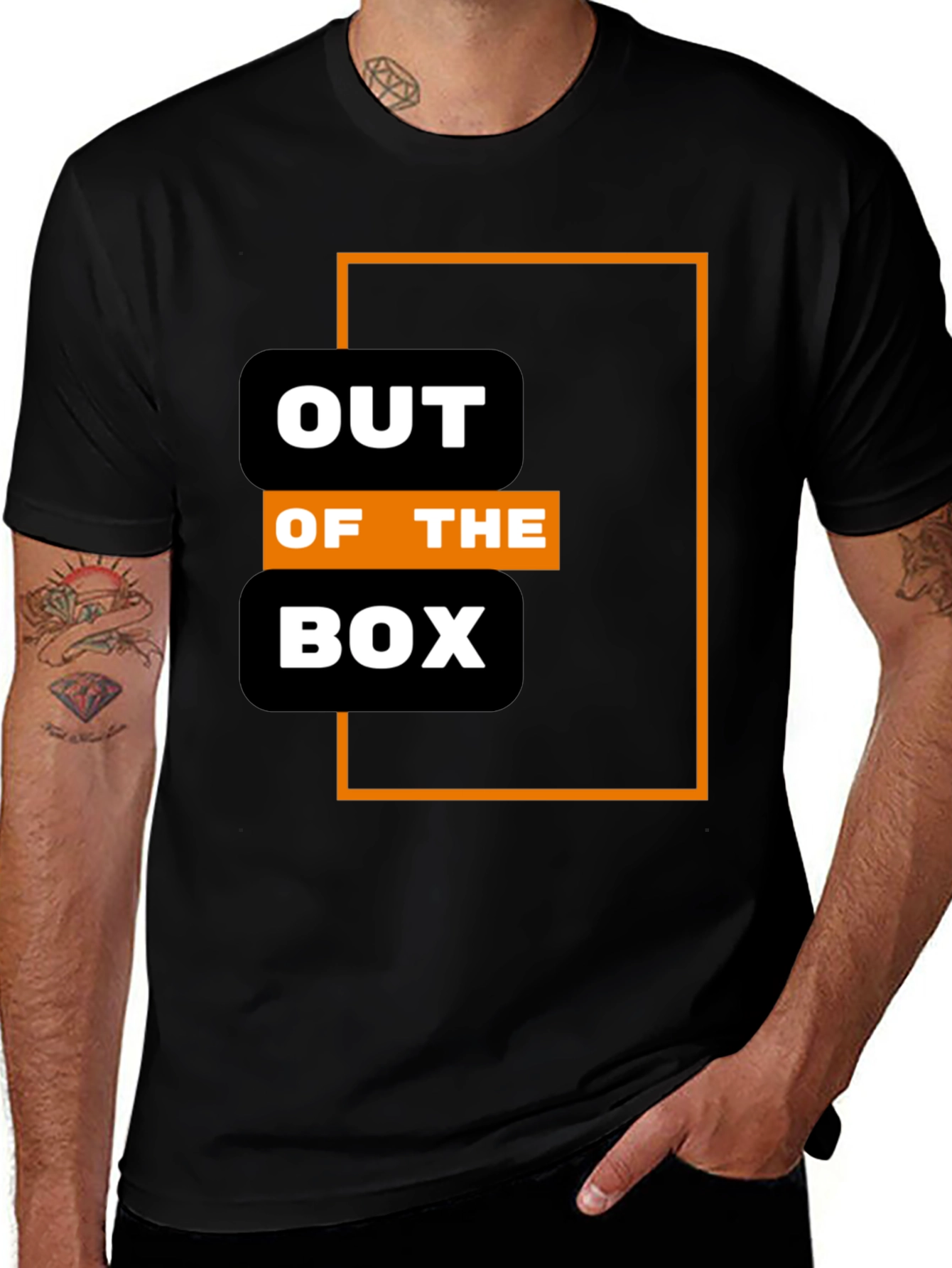 Variant 9 of Out of the Box Graphic T-Shirt - Modern Design