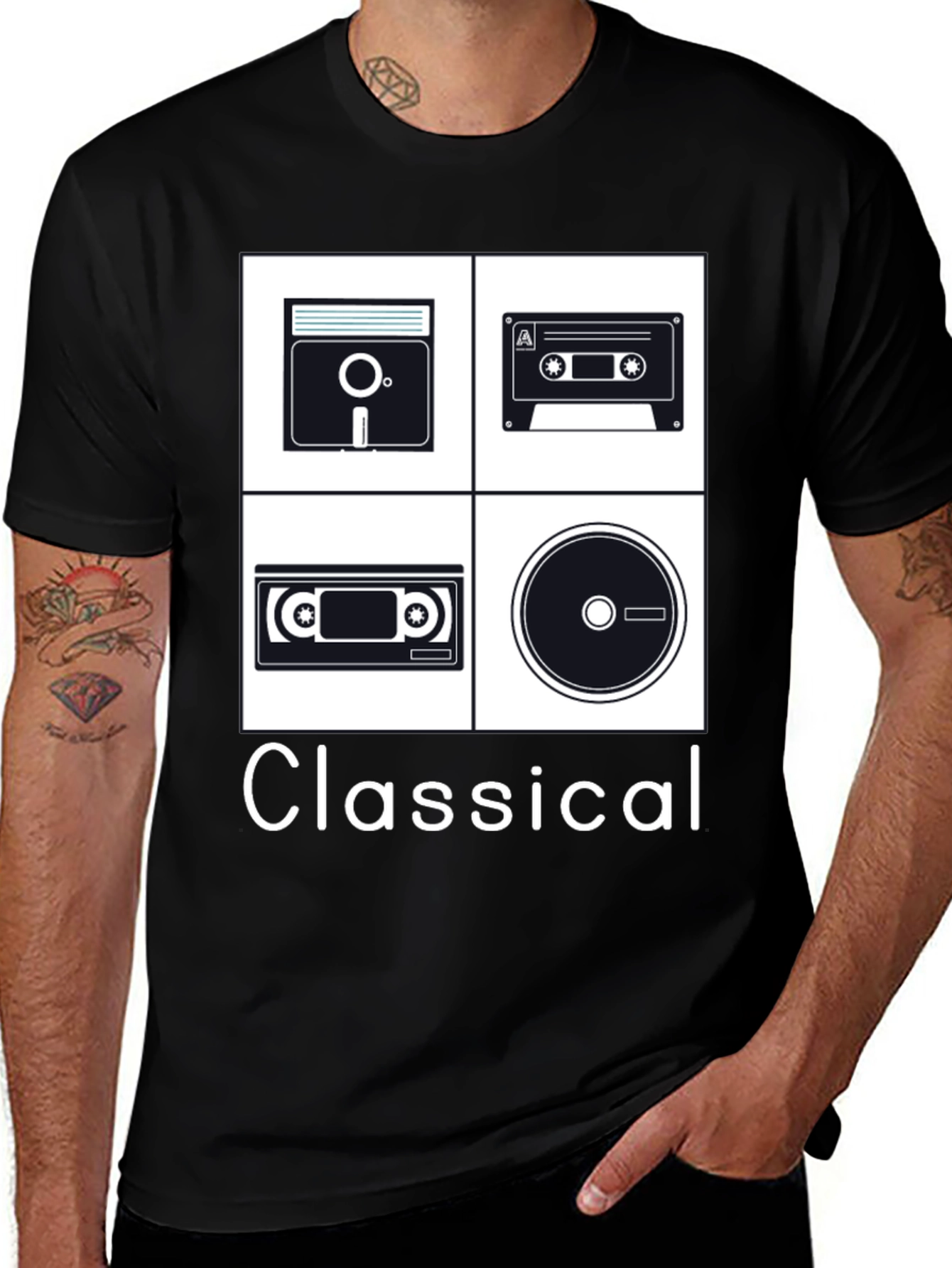 Classical Media T-Shirt - Vintage Tech Design