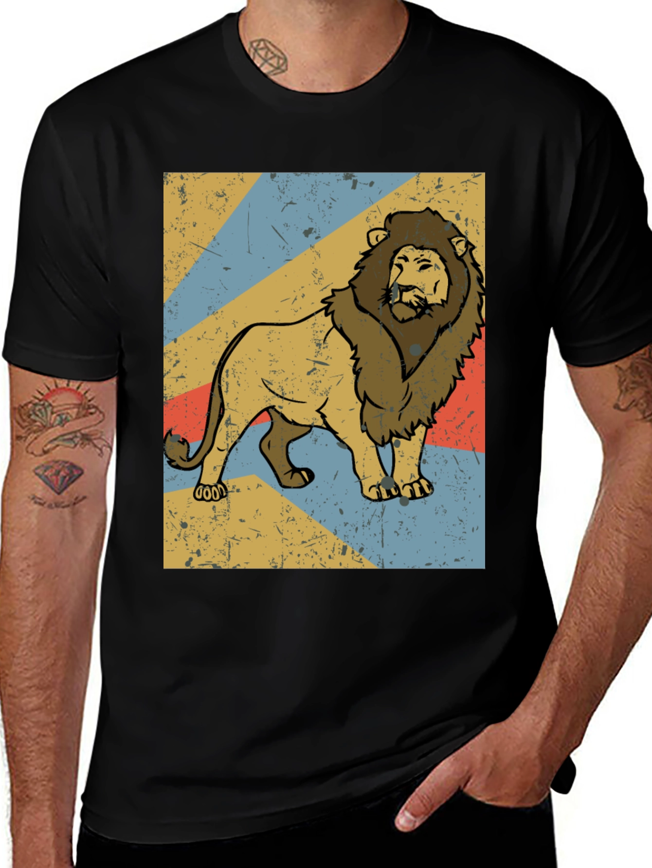 Variant 15 of Vintage Lion Graphic Tee - Retro Style